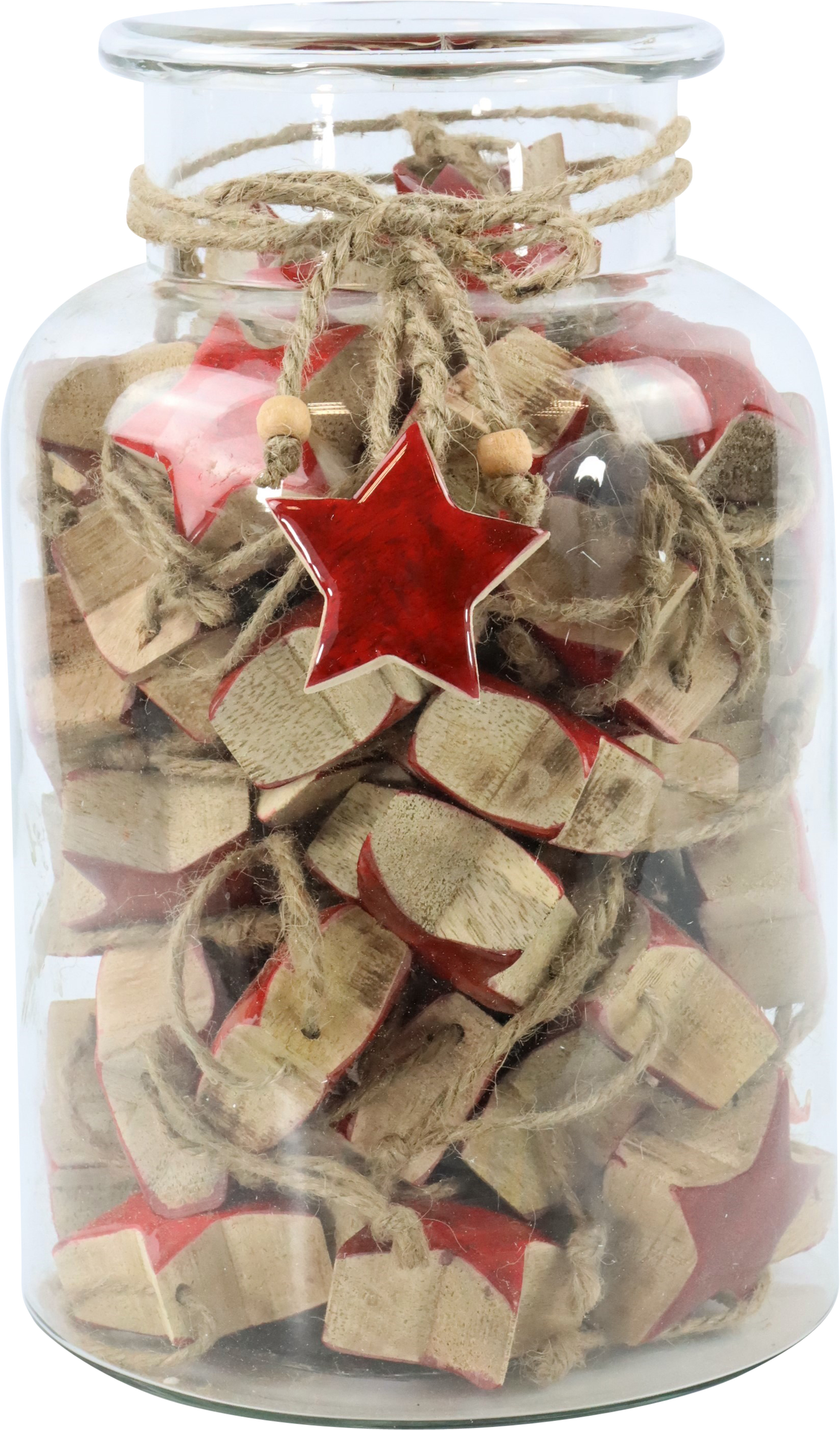 1055 VERRE PENDENTIFS ÉTOILE ROUGE  61P