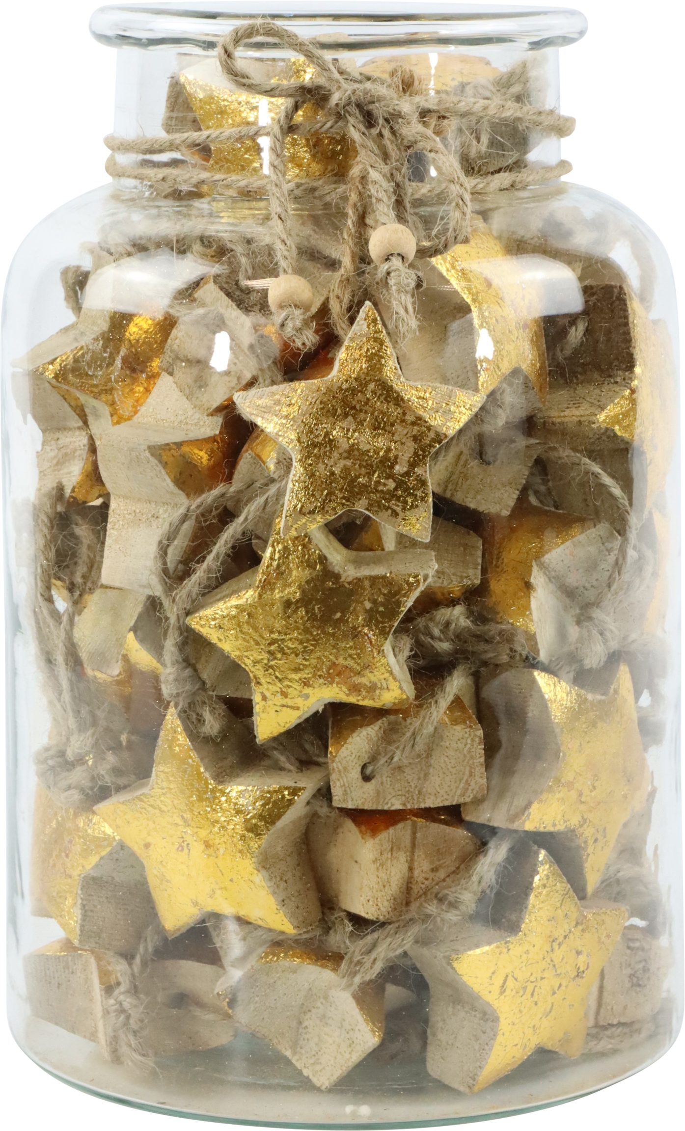 1068 VERRE PENDENTIFS ÉTOILES GOLD  61P