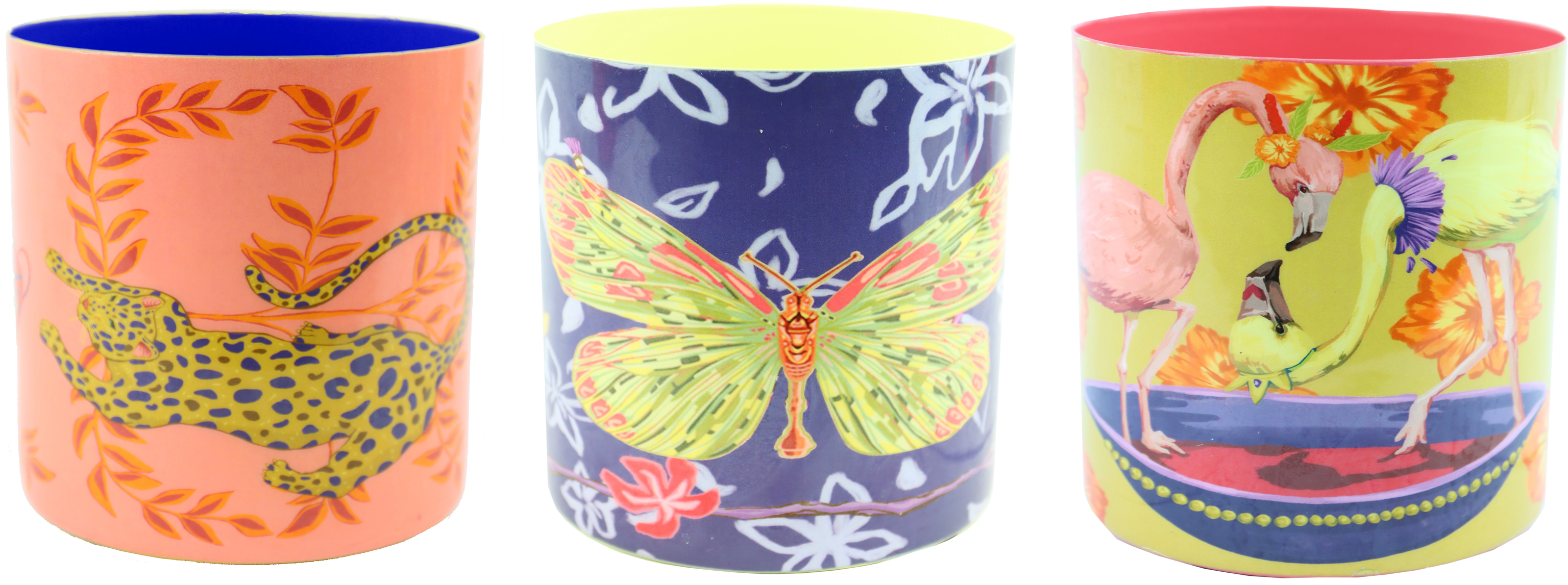 1148 POTS DE FLEURS ASIAN FAUNA  3P