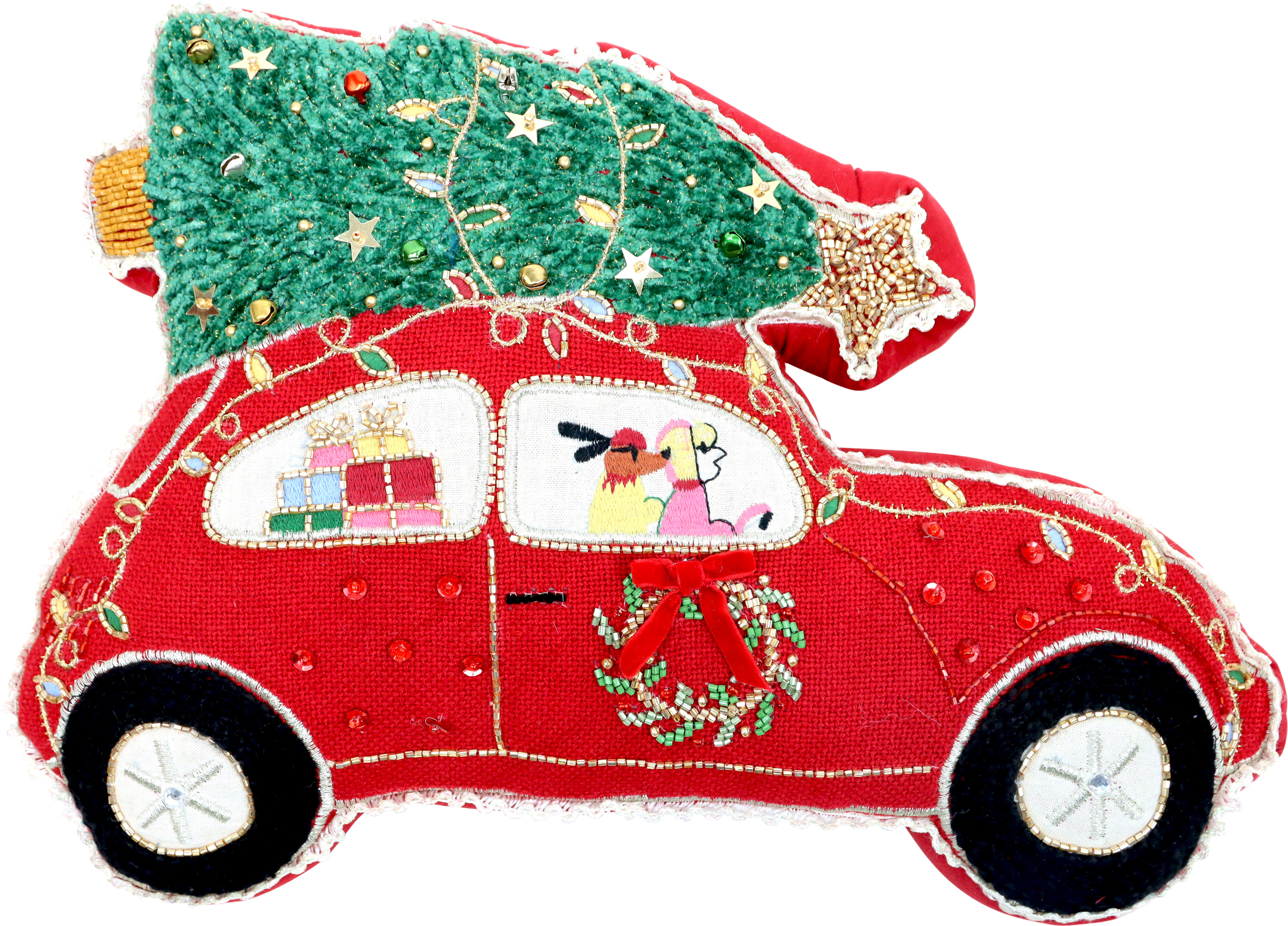 1189 ALMOHADA WEIHNACHTSAUTO 28X39