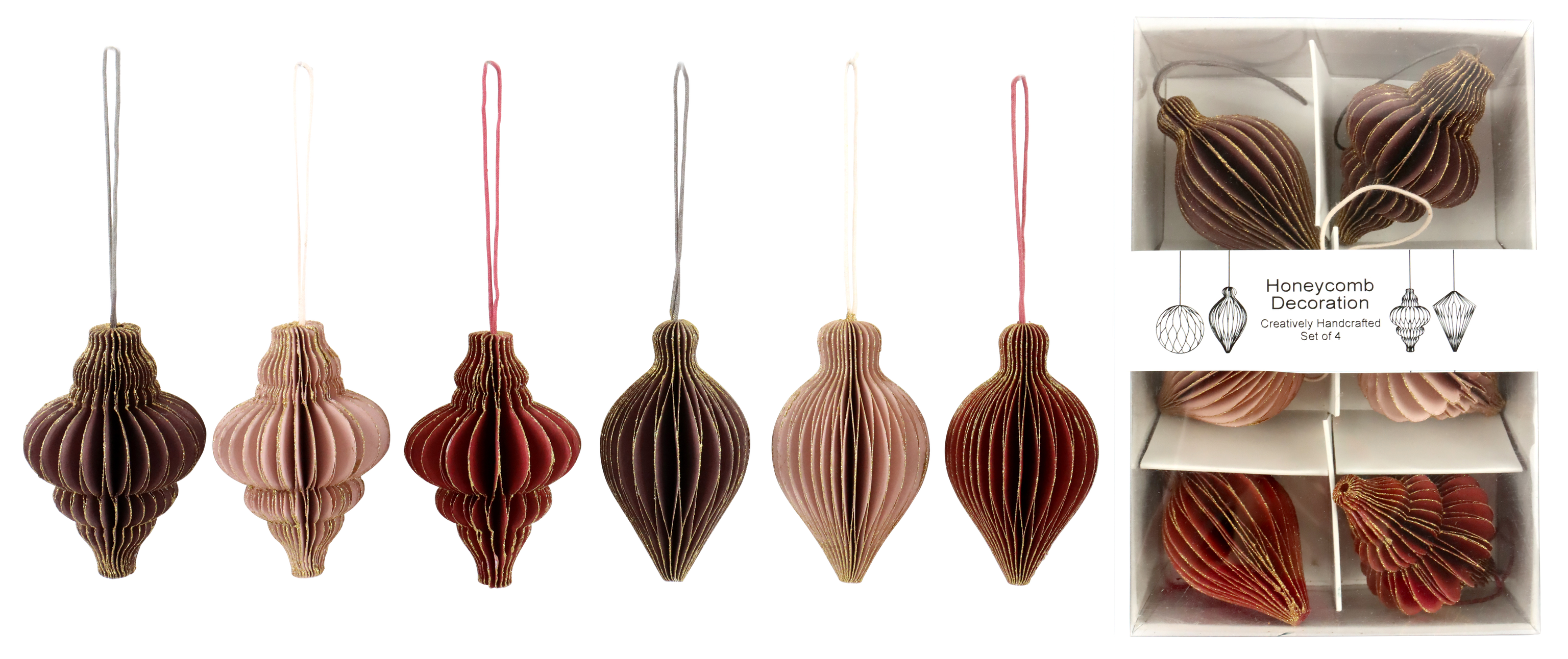 1291 DÉCORATION DE FÊTE HONEYCOMB  6P