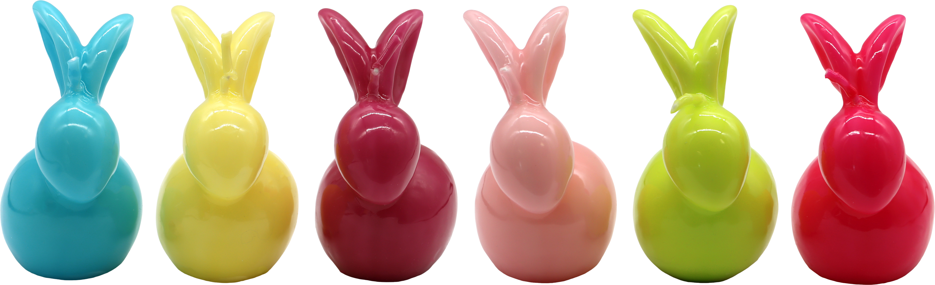 1327 RABBITCANDLES GLOSSY GLOW  S/6