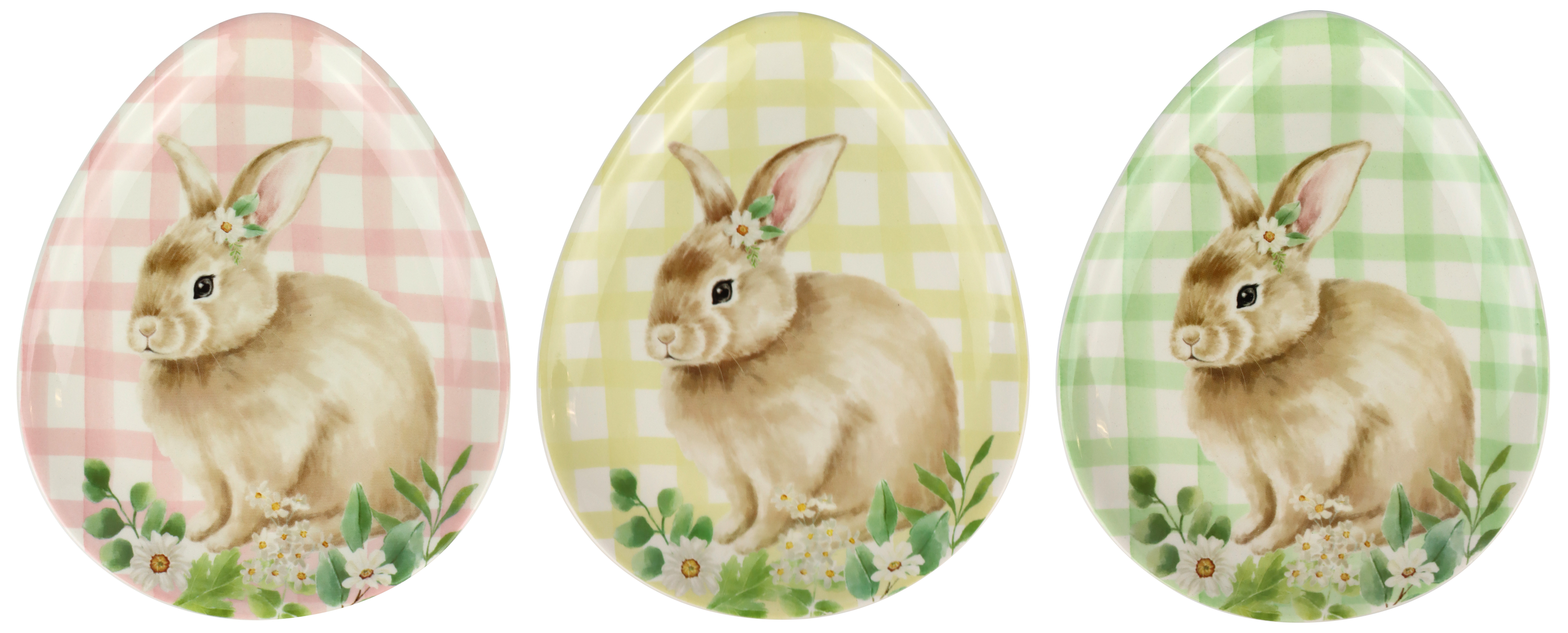 1630 PLATES RABBIT LOVE  S/3