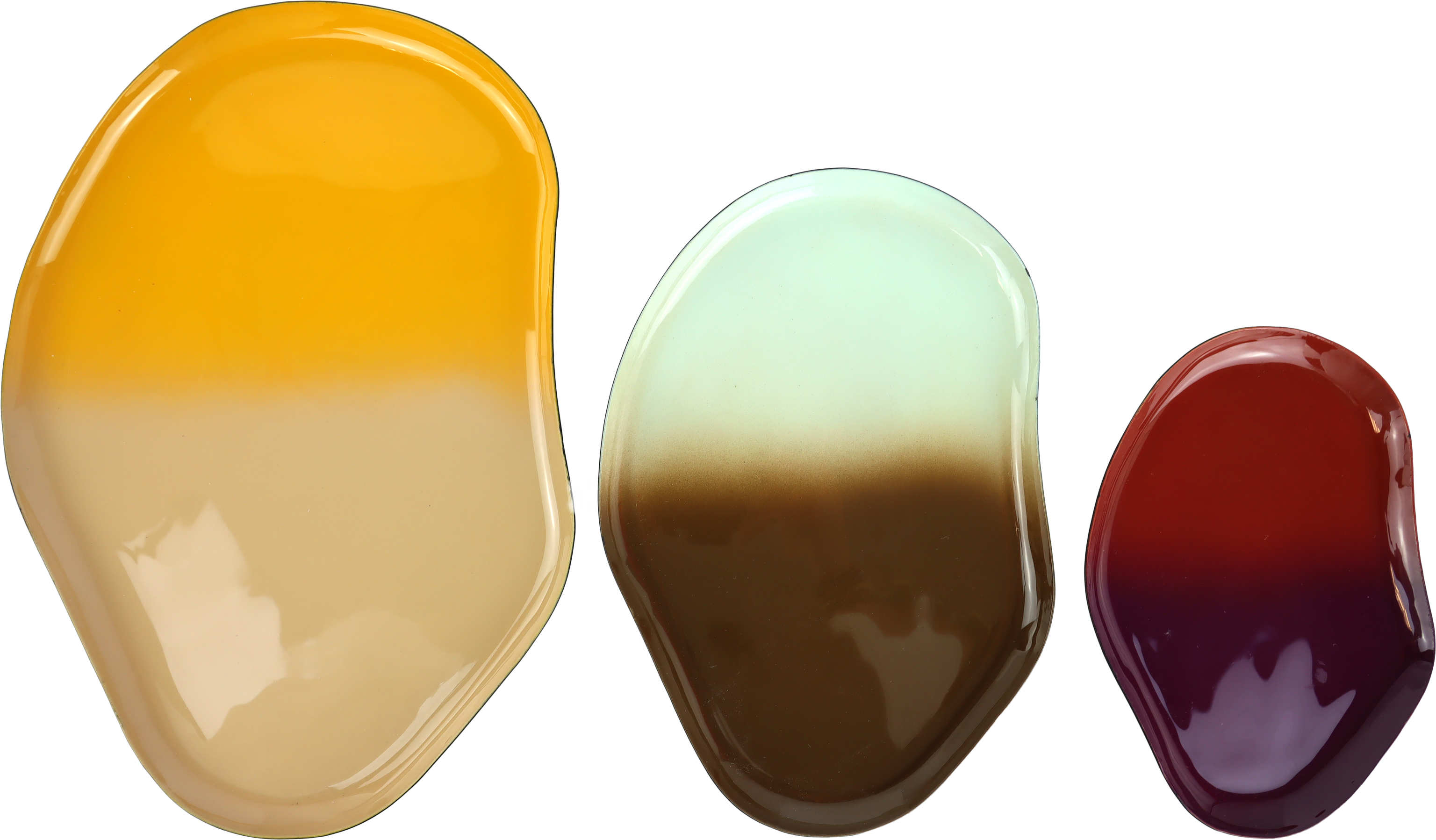 1816 BANDEJAS AMBER MUSE  S/3