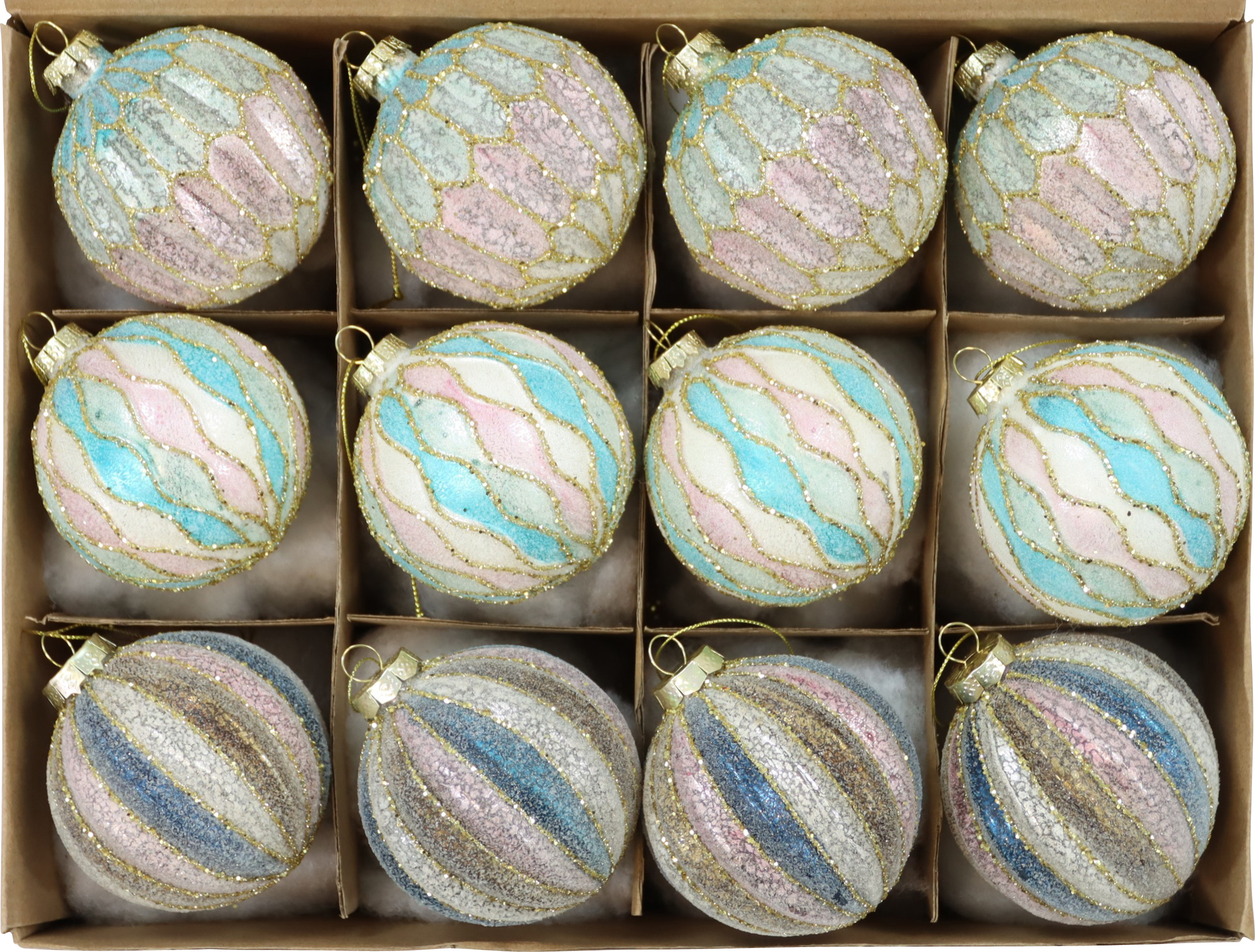 2190 GLASKUGELN HARLEKIN IM DISPLAY S/12