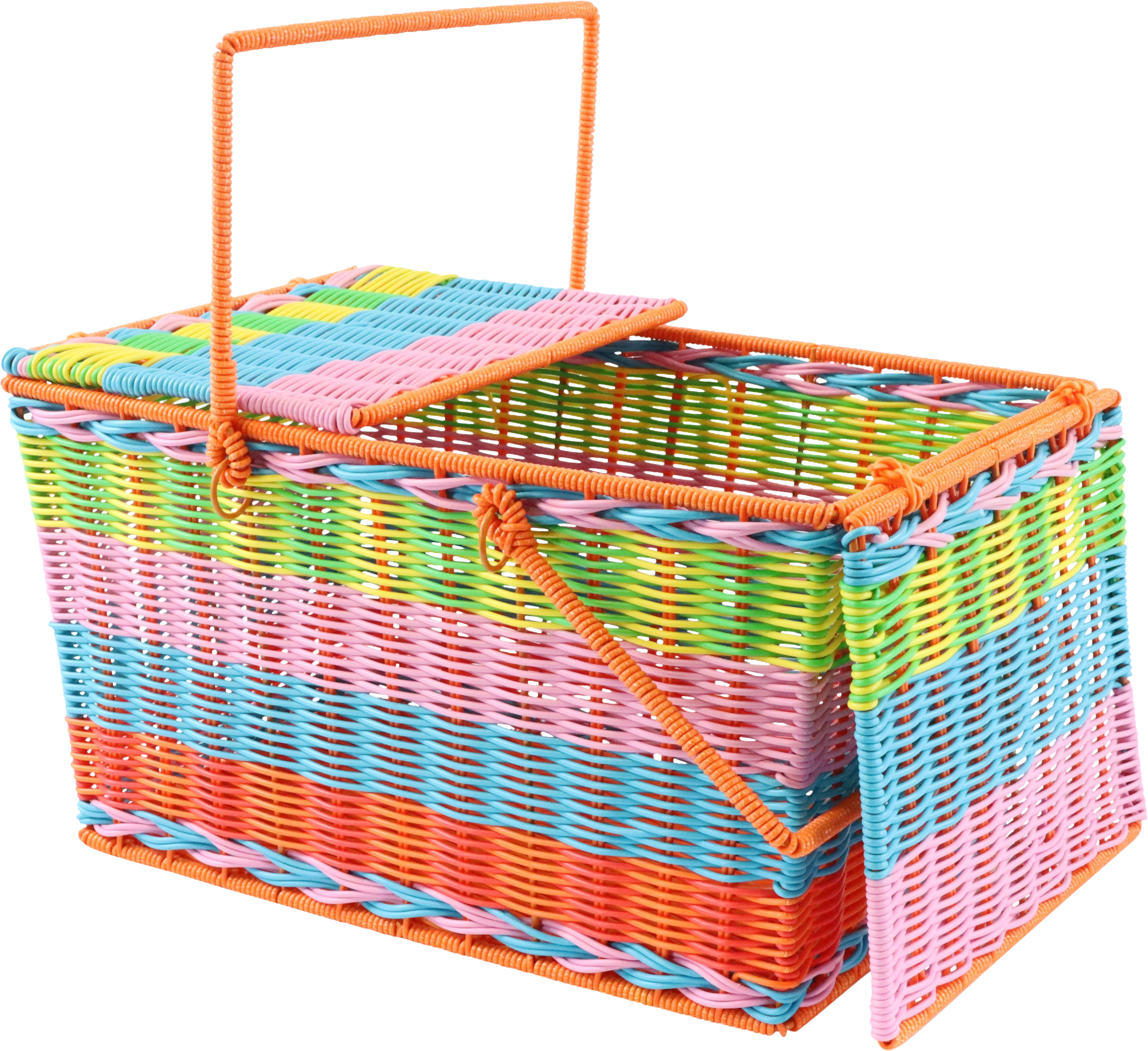 2245 BASEKT WITH LID COLOR TWIST