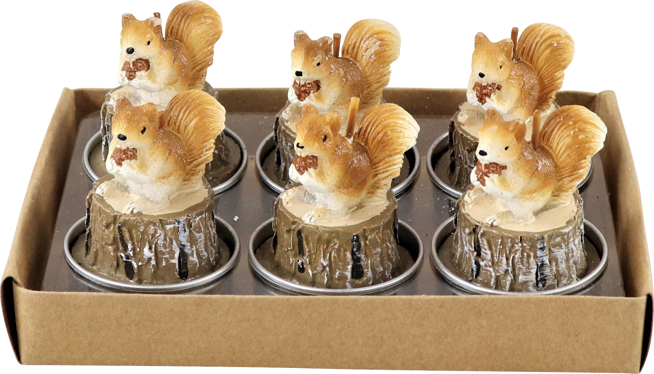 3125 T-LIGHTS EICHHÖRNCHEN  S/6