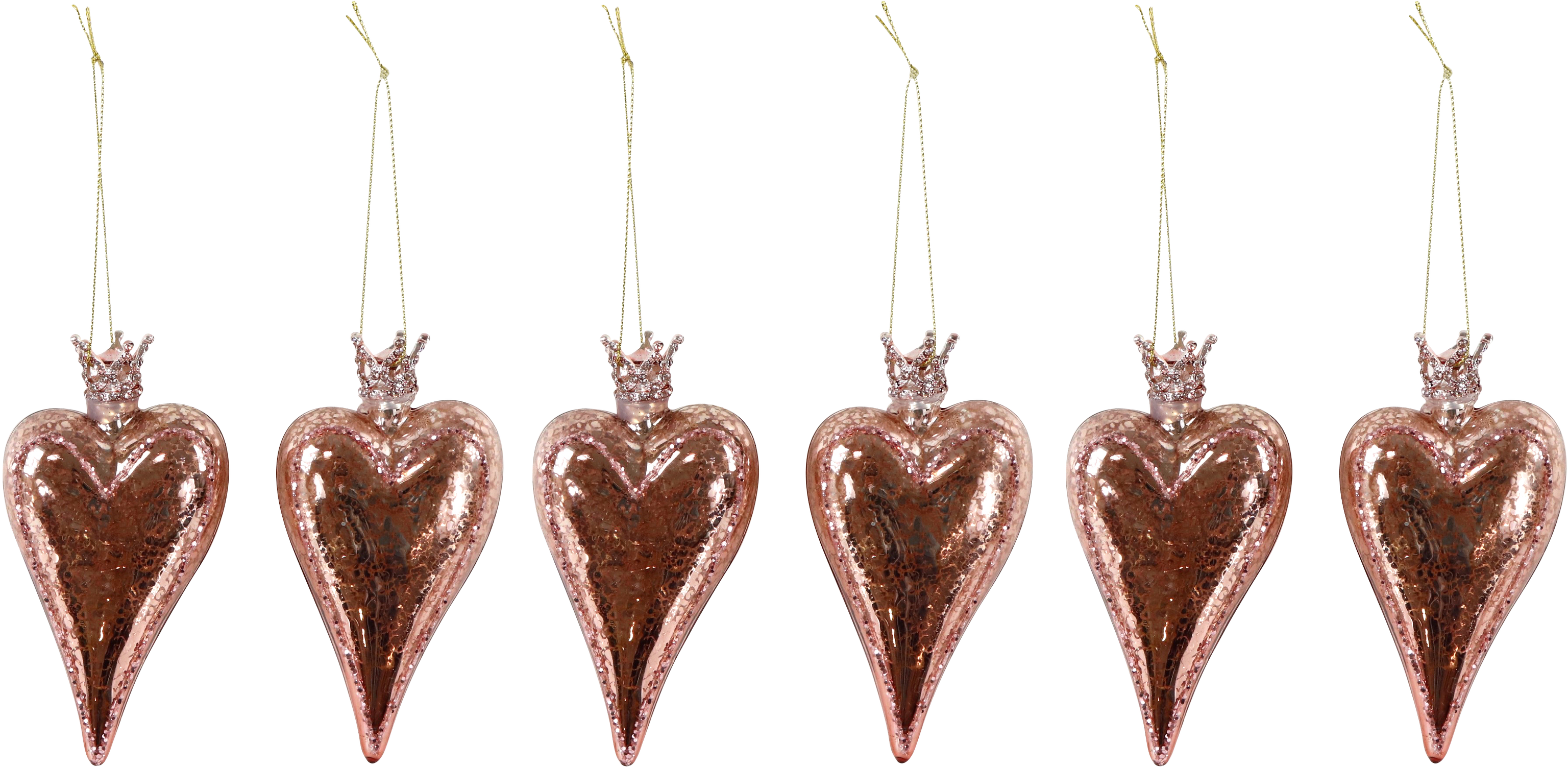 3127 DECORO VETRO  HERZEN  6PZ