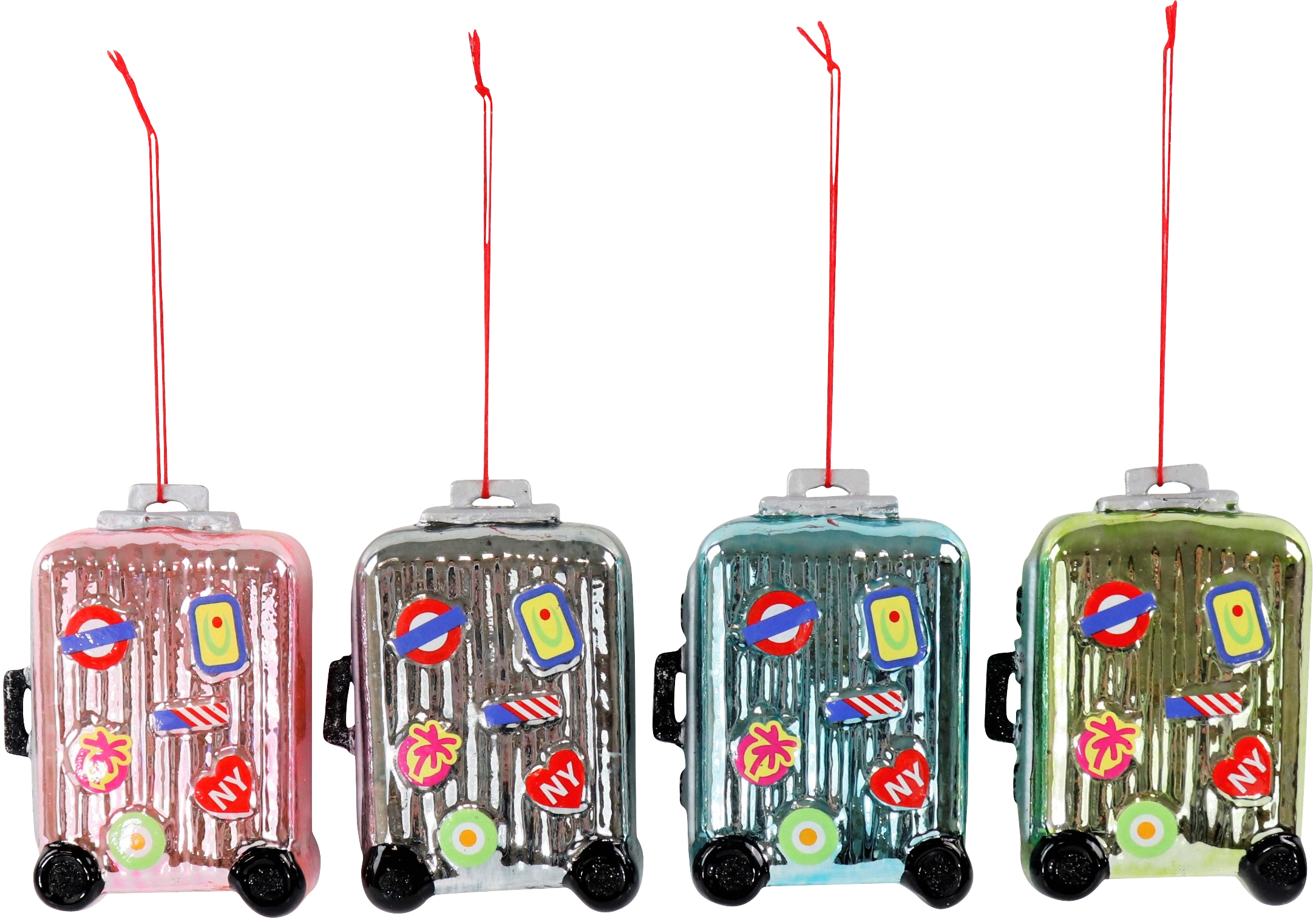 3184 GLASS JEWELERY TRAVELLER  S/4