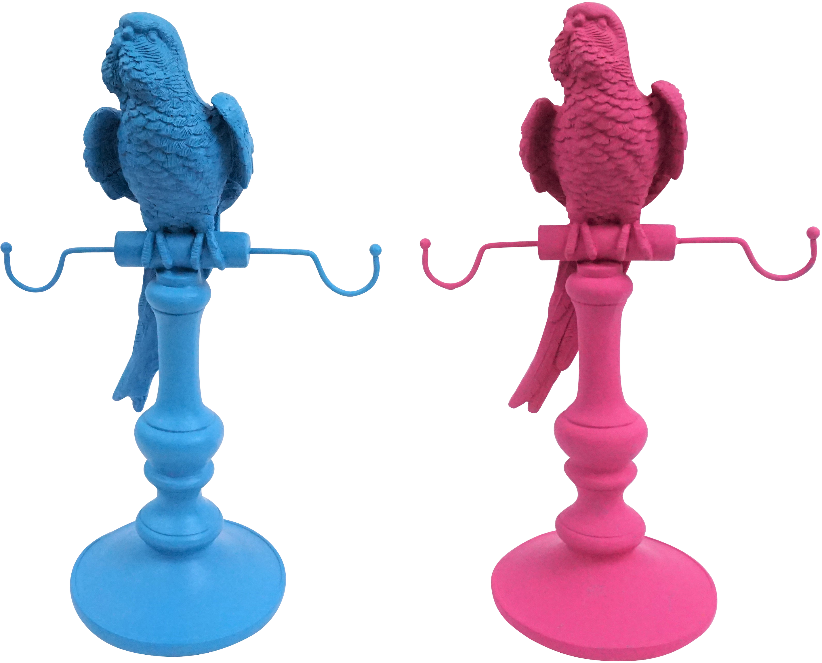 3484 JEWELLERY STAND PARROT  S/2