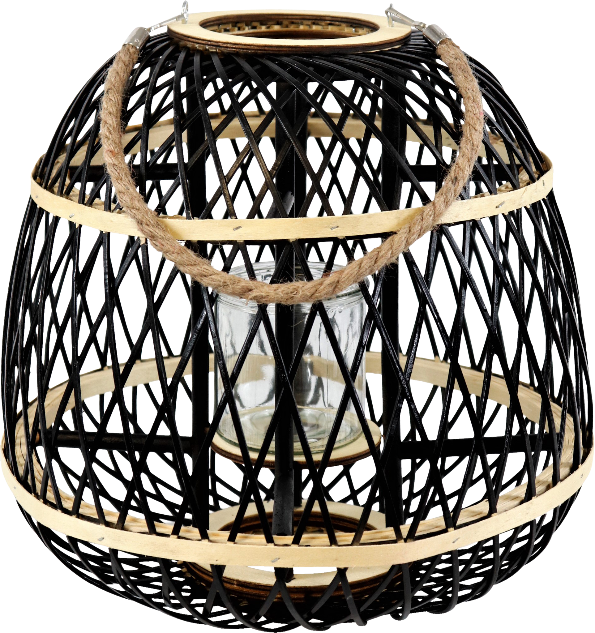 3588 LANTERN WITH GLASS LOMBOK