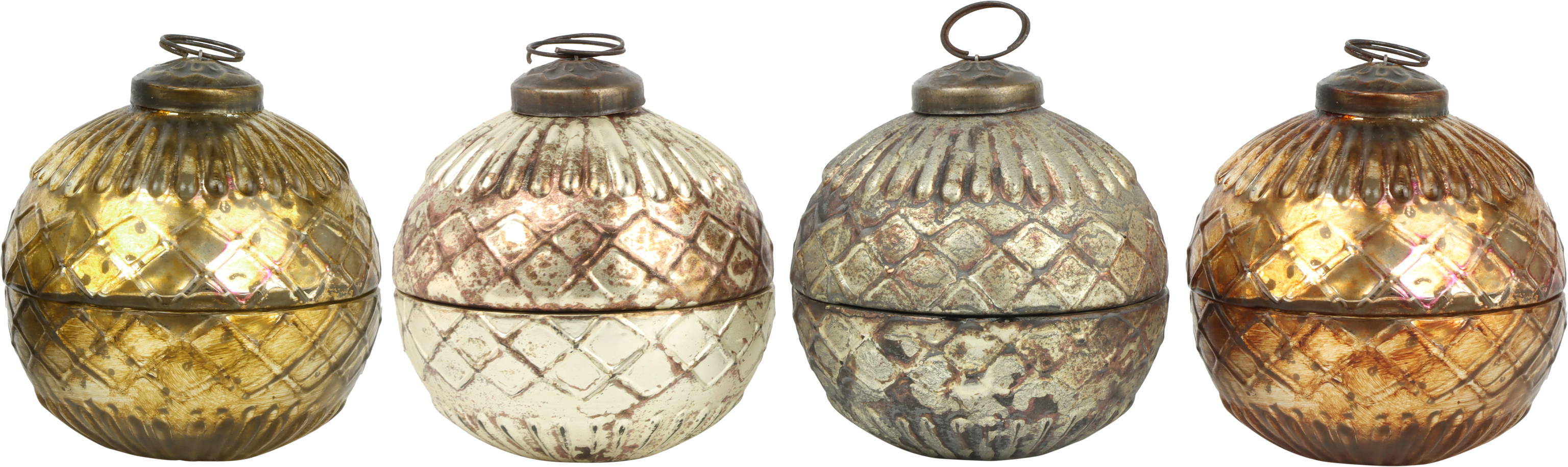 3766 BOTES DE CRISTAL  XMAS BALL  S/4