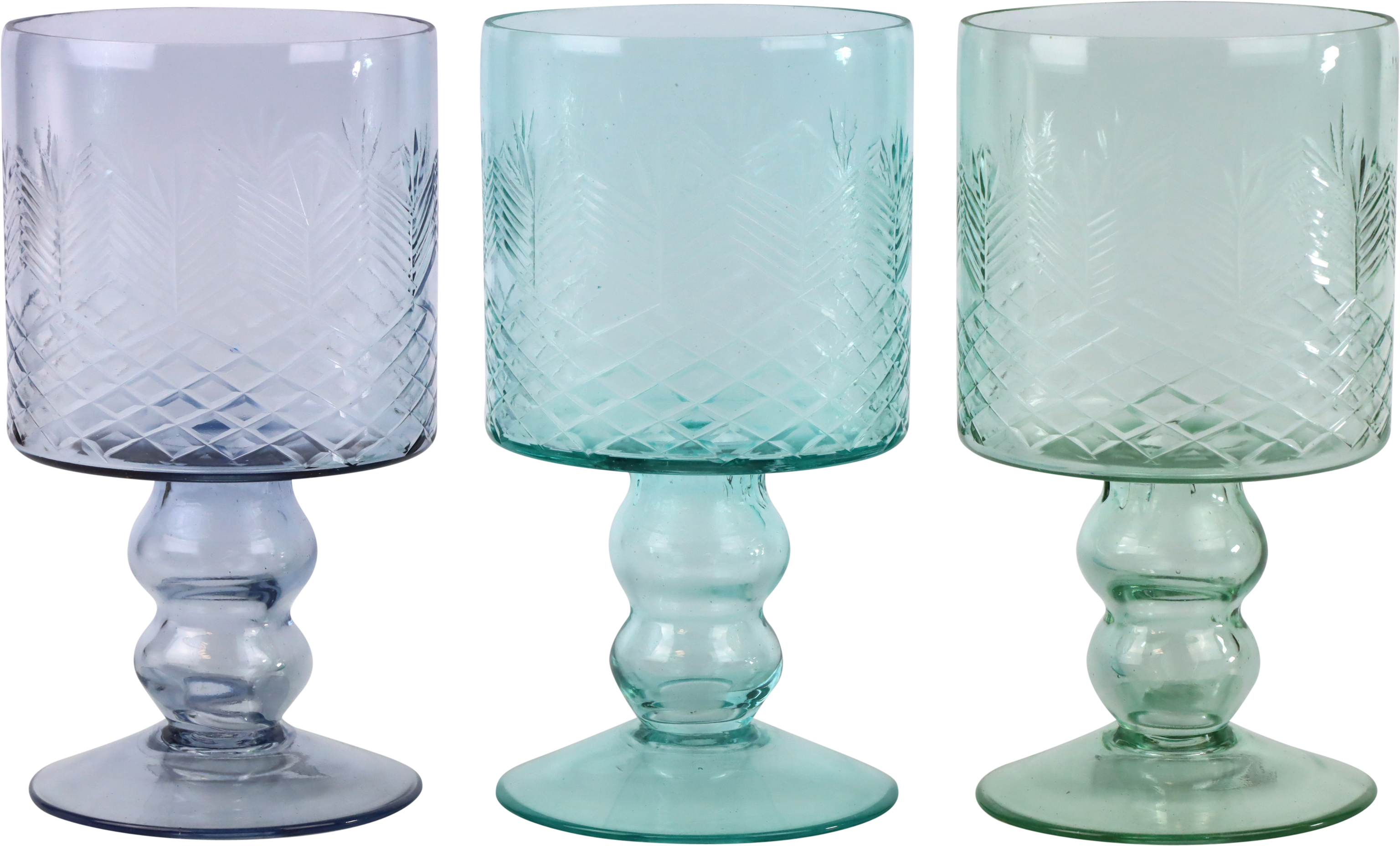 3770 COPPA DI VETRO AQUA  3PZ