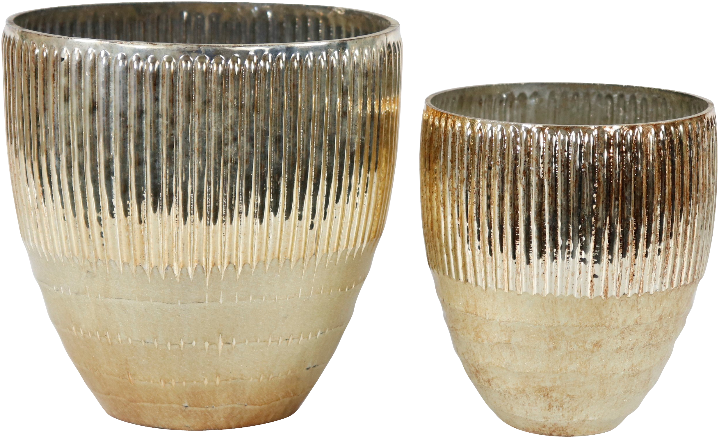 3946 PORTACANDELE  LUCIDA  2PZ