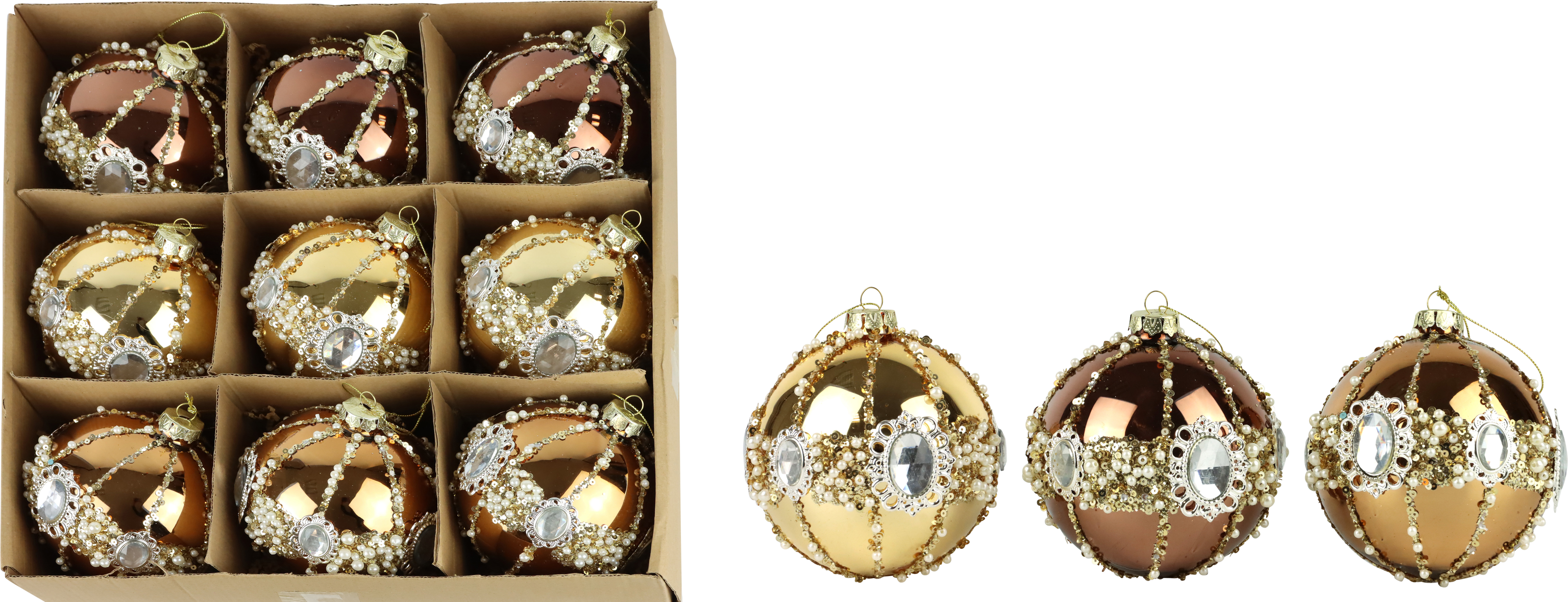 4123 CAJA DE BOLAS DE OPULENT GLOW  S/9