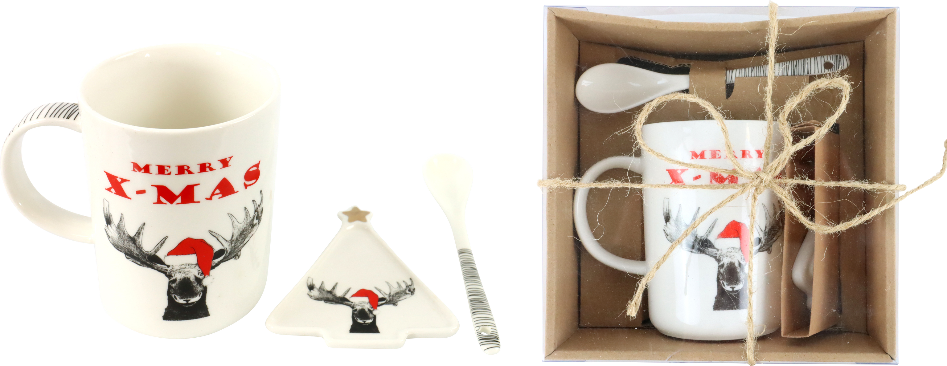 4346 GIFT-SET FUNNY MOOSE  S/3