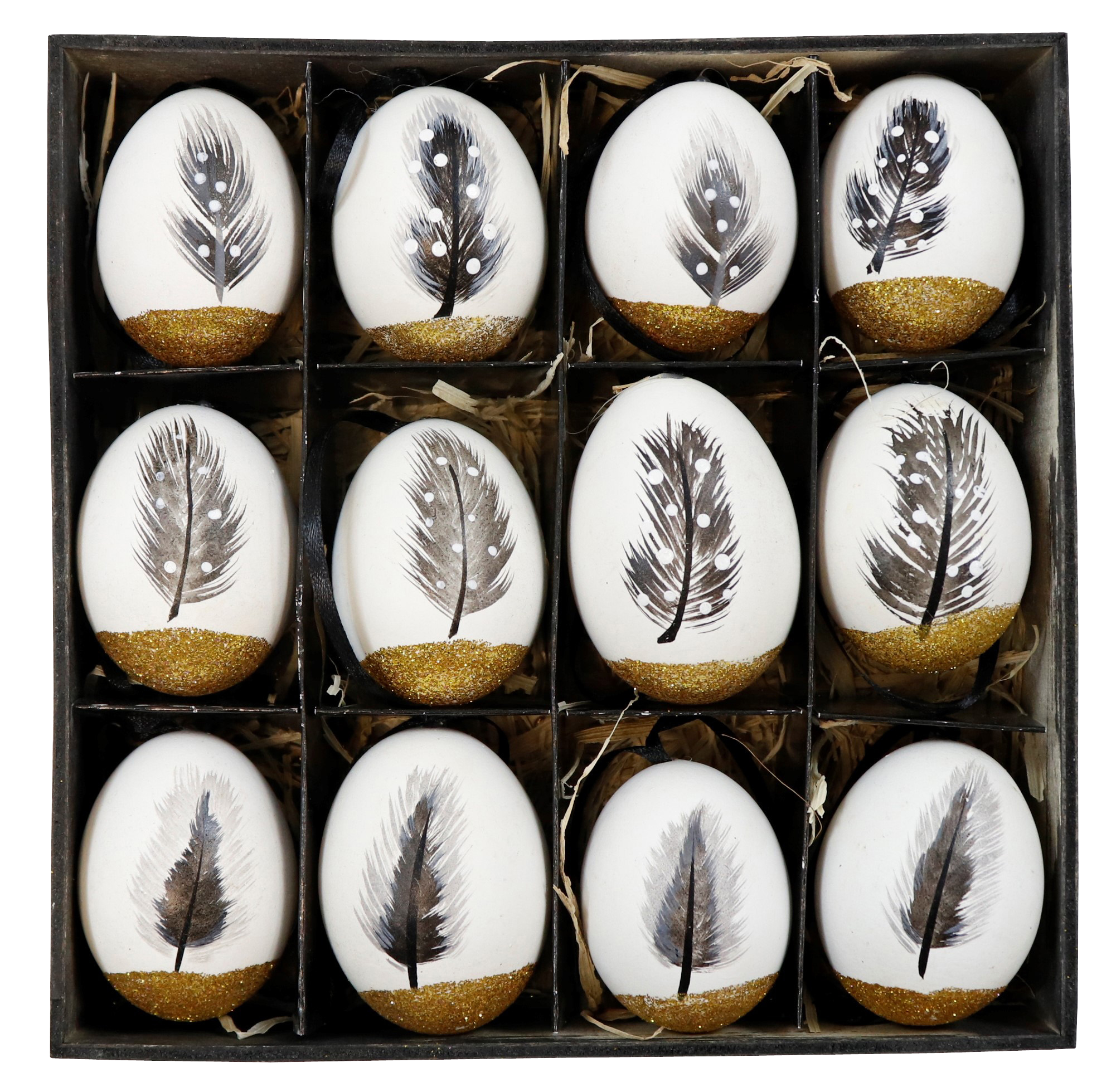 4385 OEUFS  PLUMES  12P