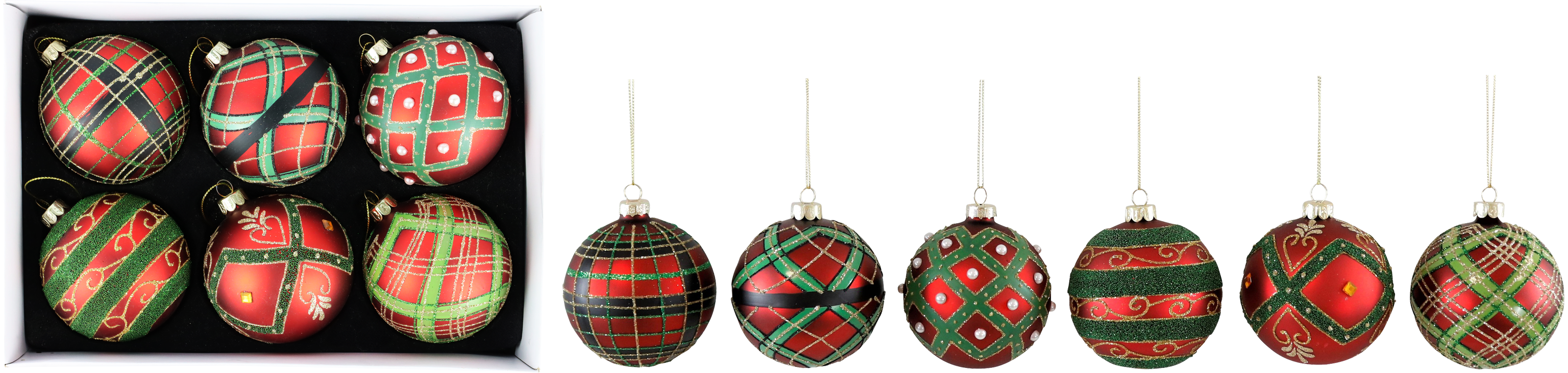 4415 GLASS BALLS SCOTCH  S/6