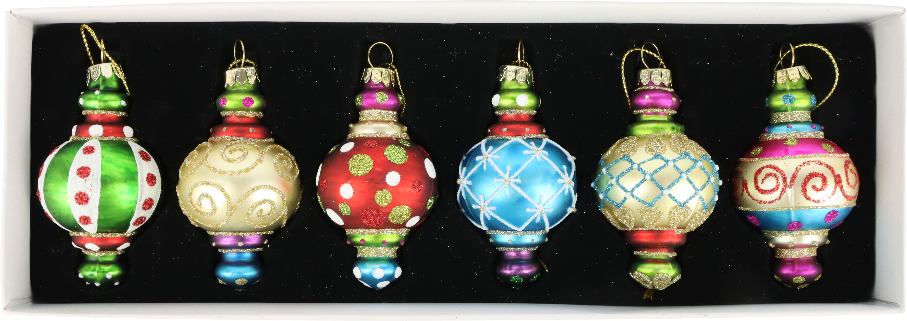 4636 GLASS JEWELRY PETERSBURG  S/6