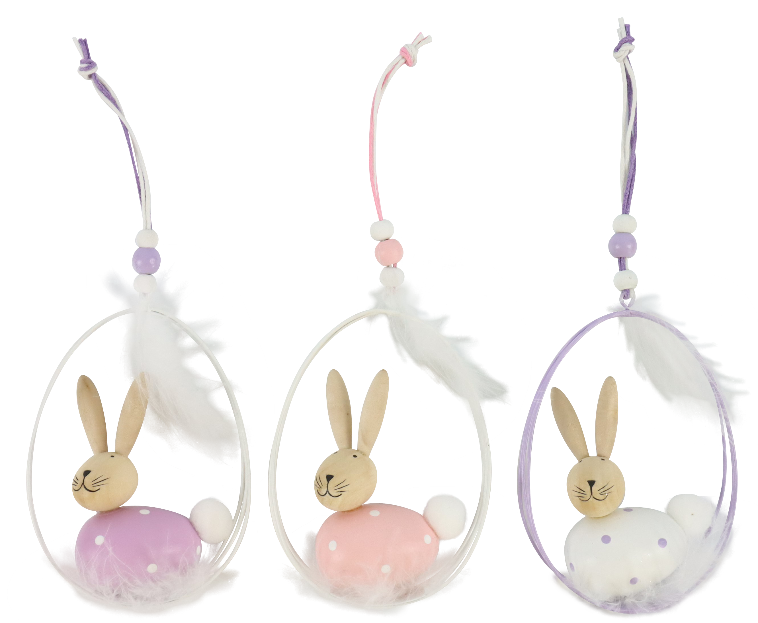 4807 RABBITS IN EGG VIOLETTA  S/3