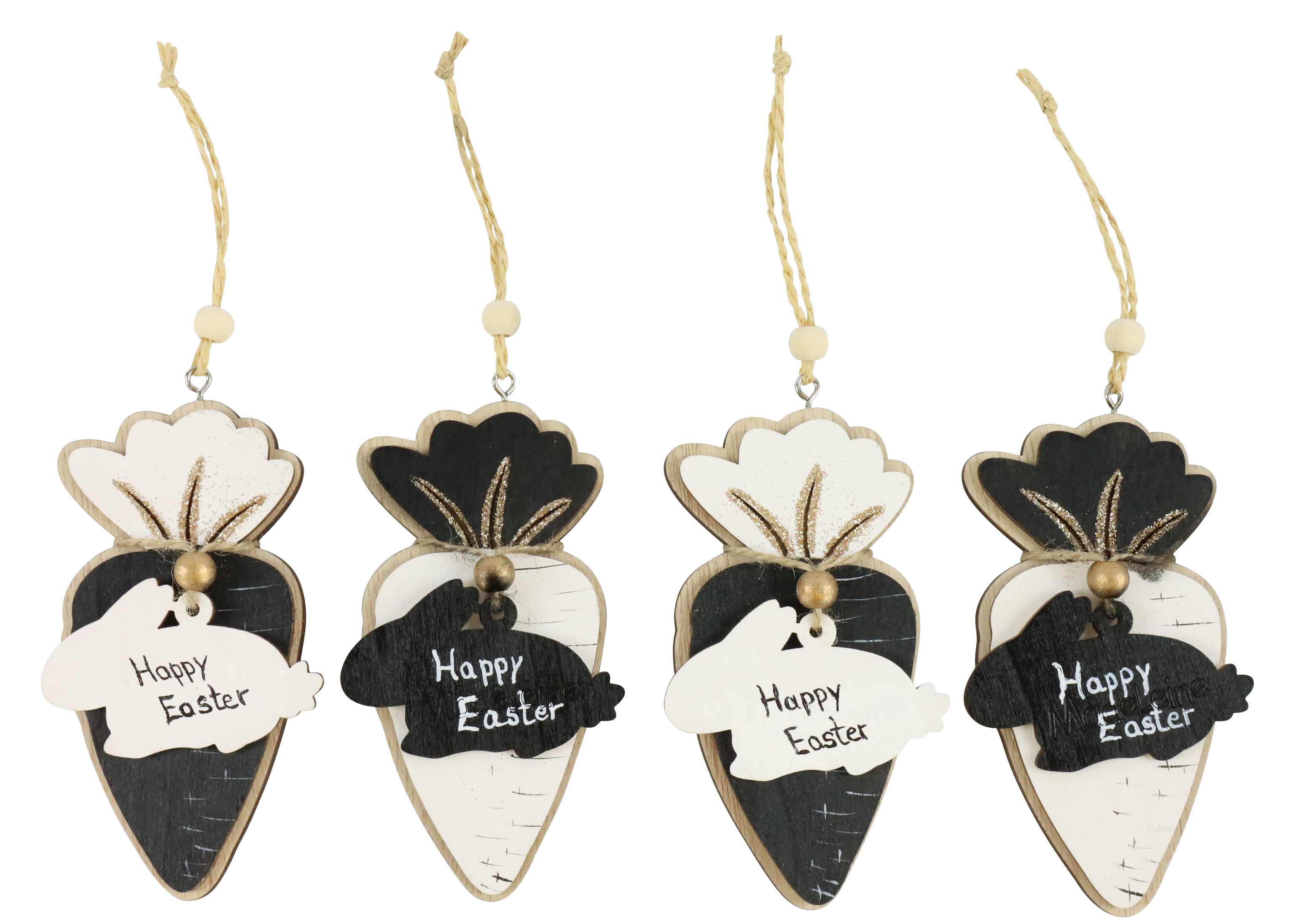 4872 WOODEN HANGER HASENBANDE  S/4