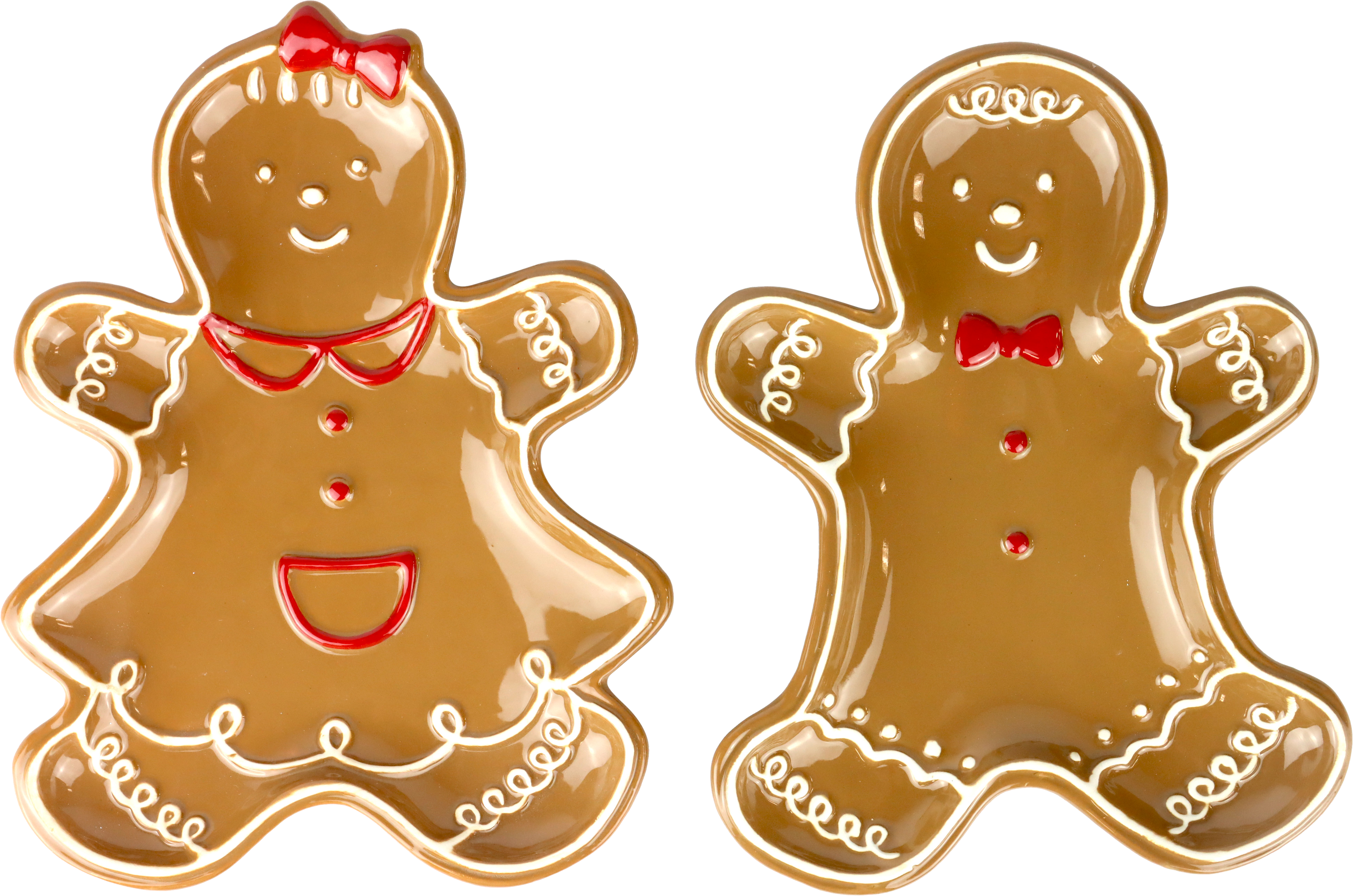 4874 PLATES GINGERBREAD  S/2