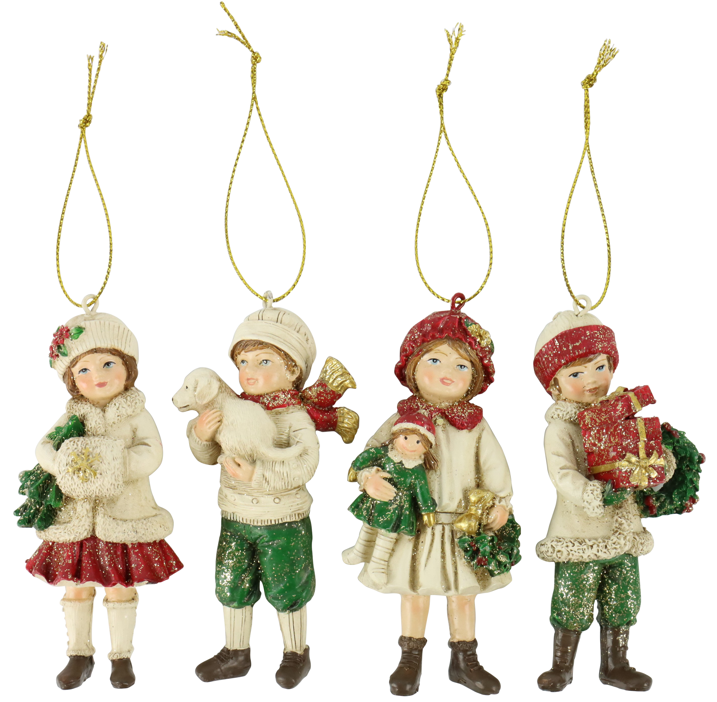 5014 FIGURINES  ENFANTS D'HIVER  4P