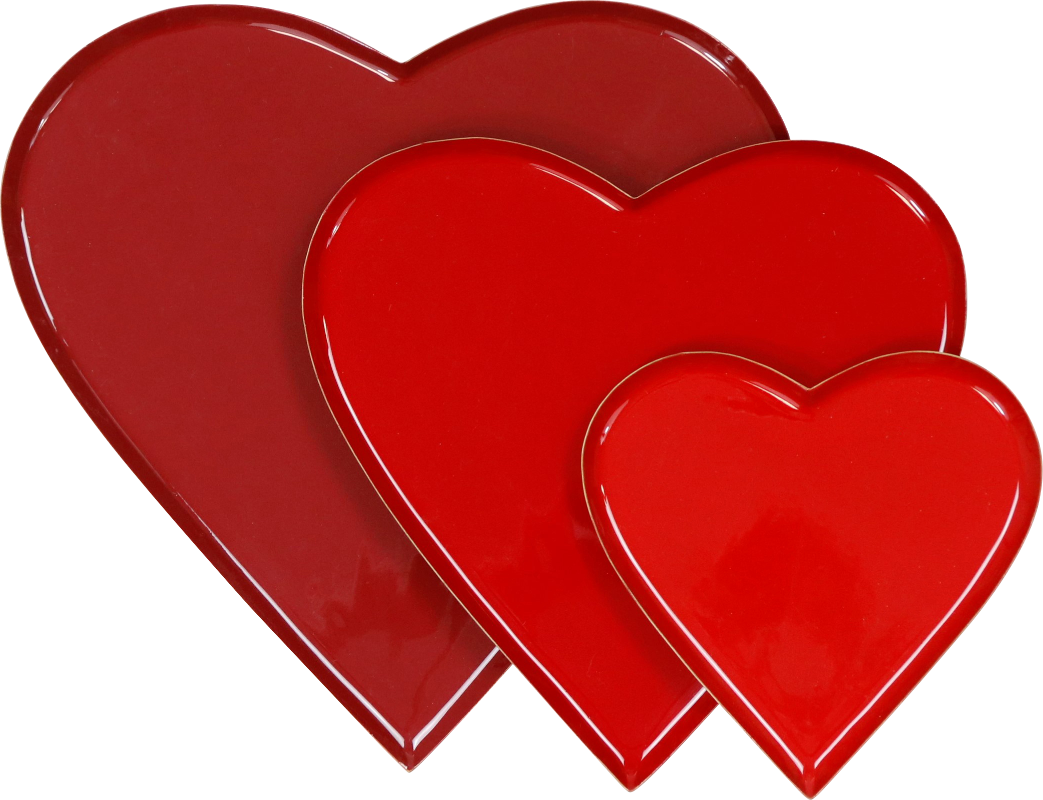 5016 VASSOI CUORE  DELUXE  3PZ