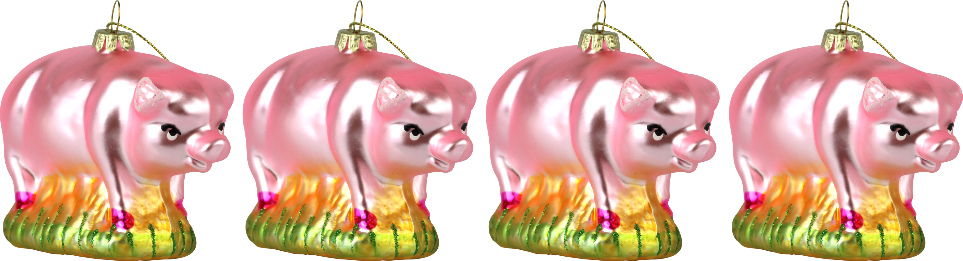 5252 JOYAS DE VIDRIO PINK PIGS  S/4