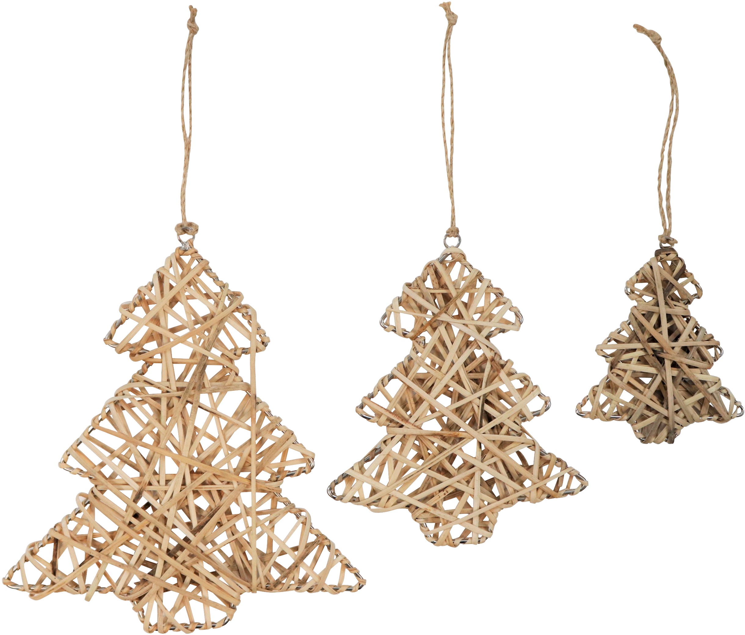 5330 COLGANTES RATTAN  BAUM  S/3