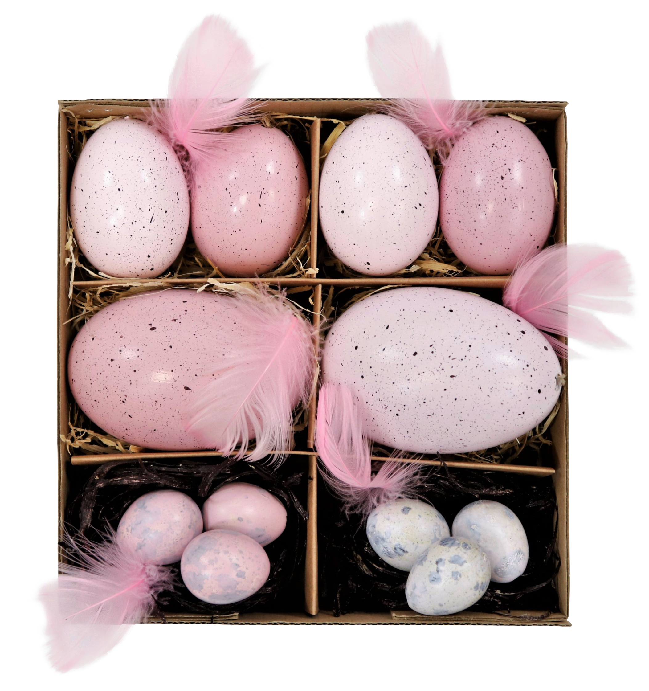 5413 EGGS IN BOX BLUSHPINK  S/12