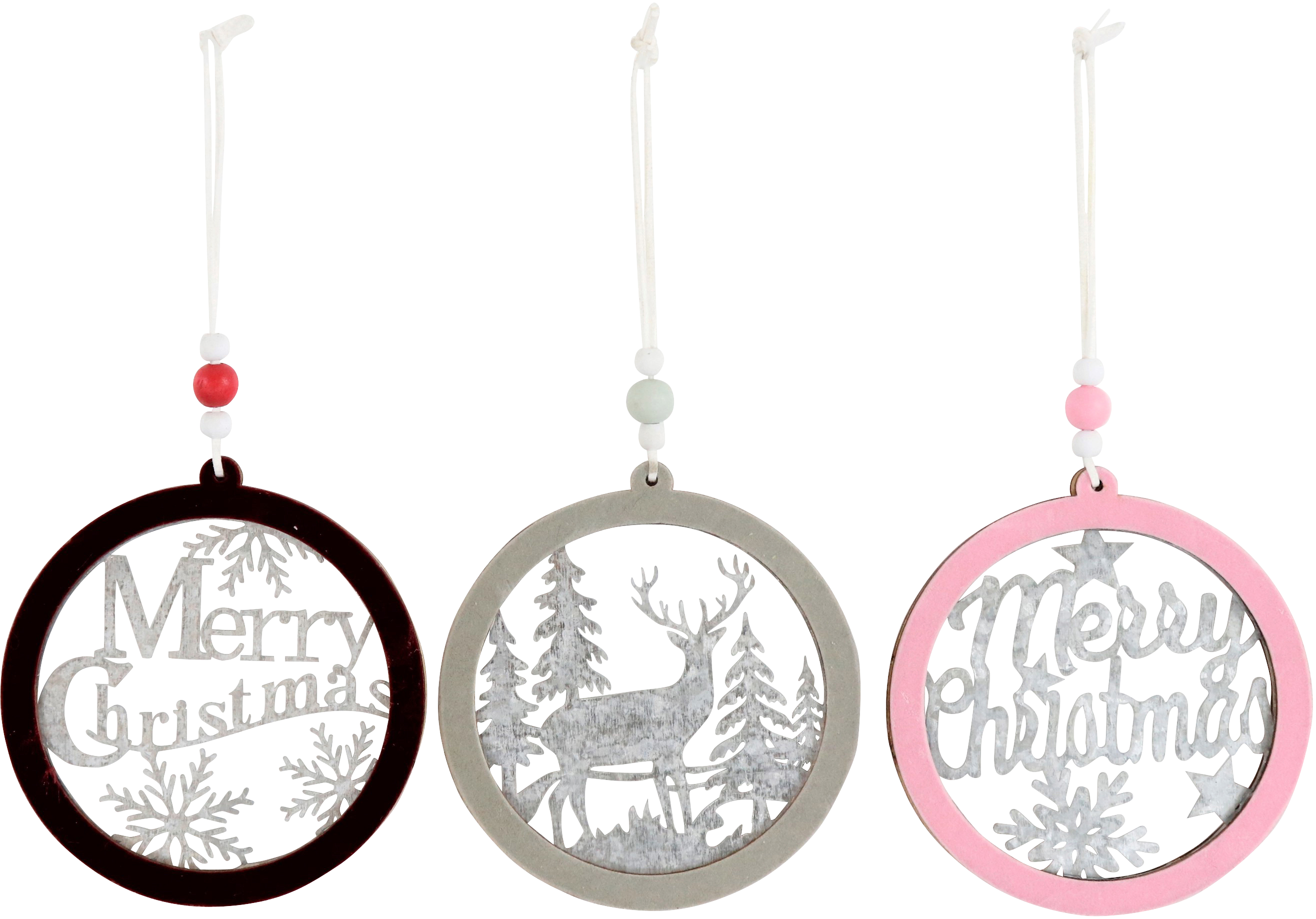 5527 COLGANTES  MERRY CHRISTMAS  S/3