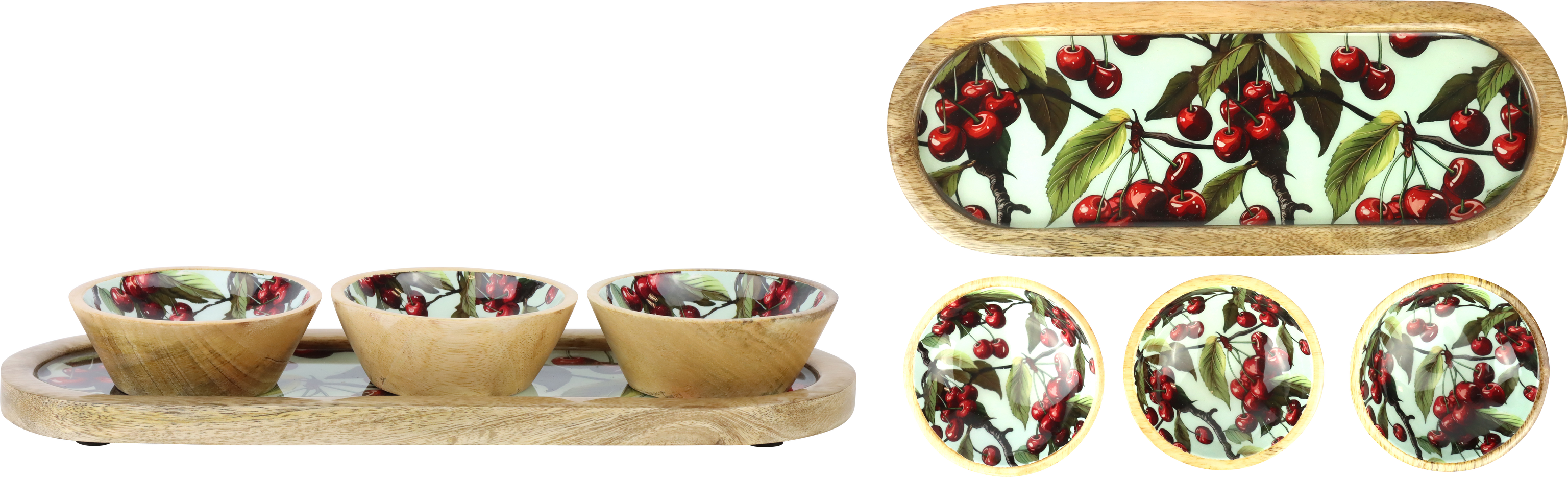 5537 PIATTO DA PORTAT CHERRY CHARM  4PZ