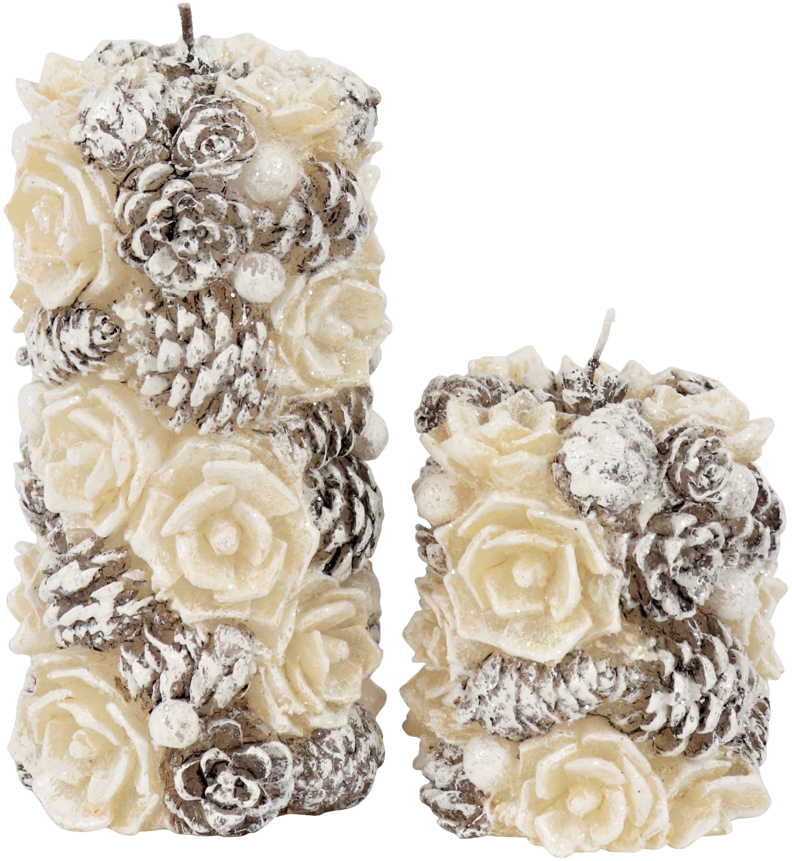 5777 CANDLES NATURAL CONES  S/2