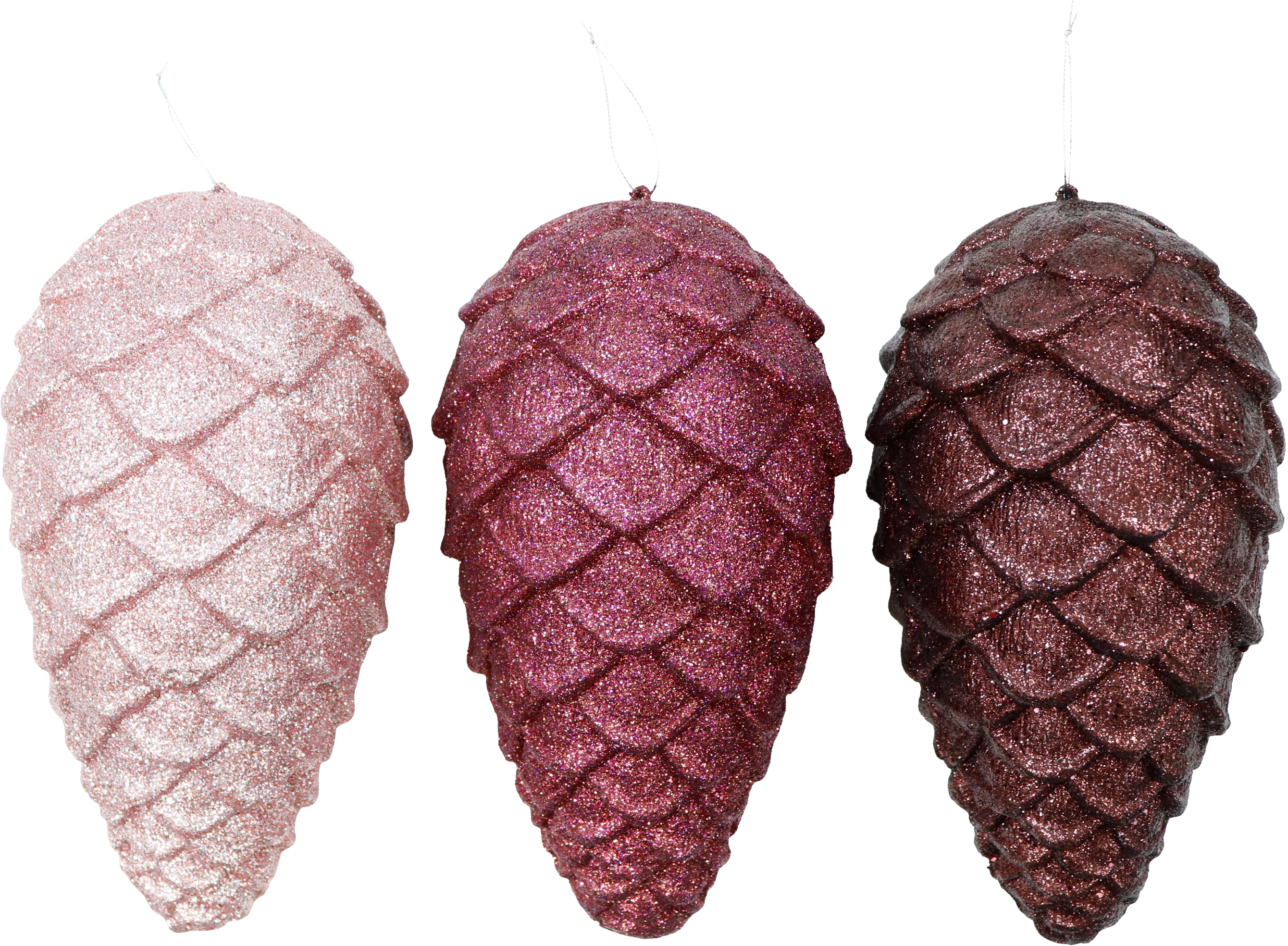 6239 GLITTER CONES GLORY  S/3