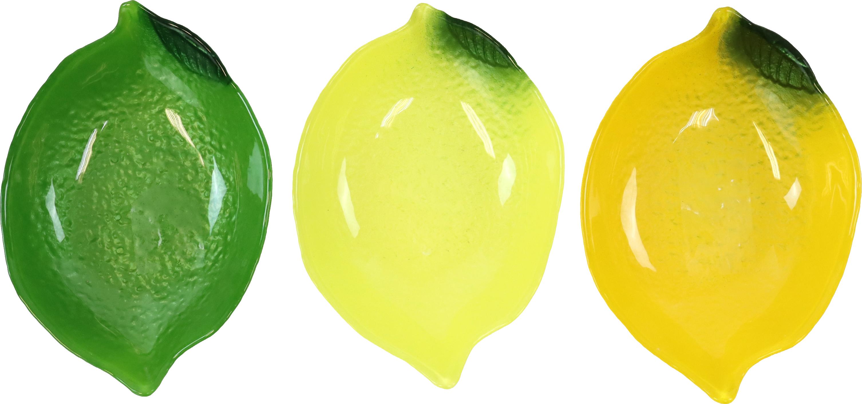 6267 GLASSBOWLS LEMON SQUEEZE  S/3
