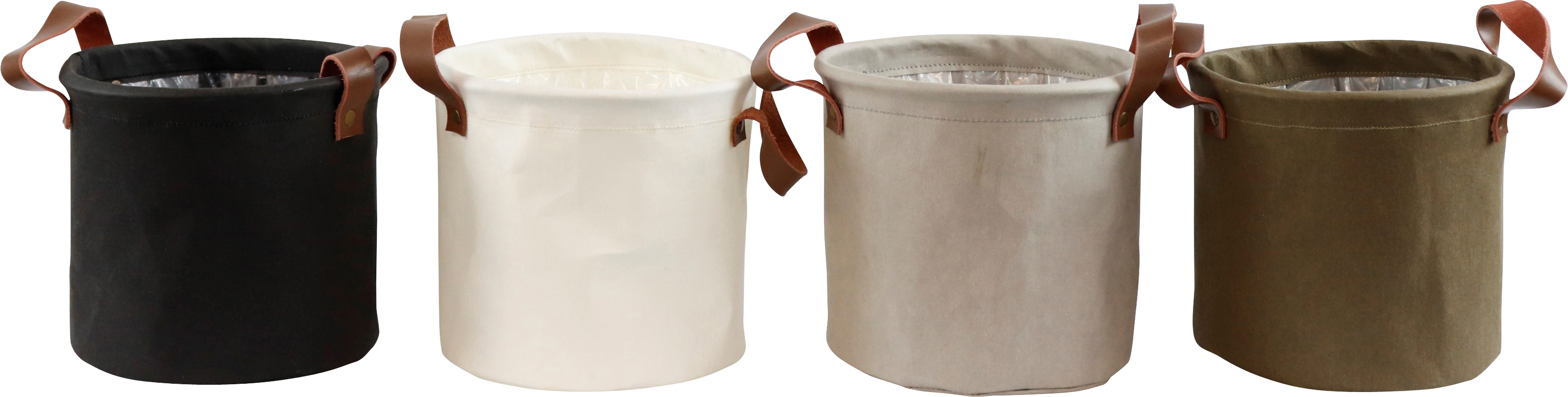 6425 BASKETS WITH HANDLE LEAFY  S/4