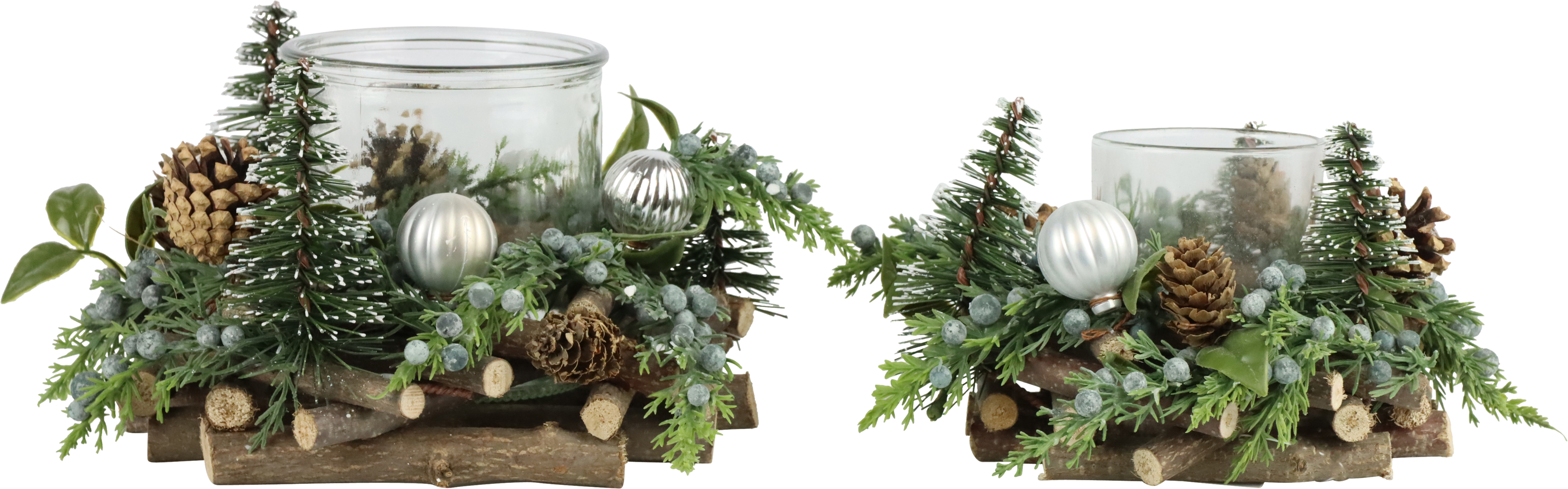 6541 CANDLEHOLDER LUMINIOUS FOREST  S/2