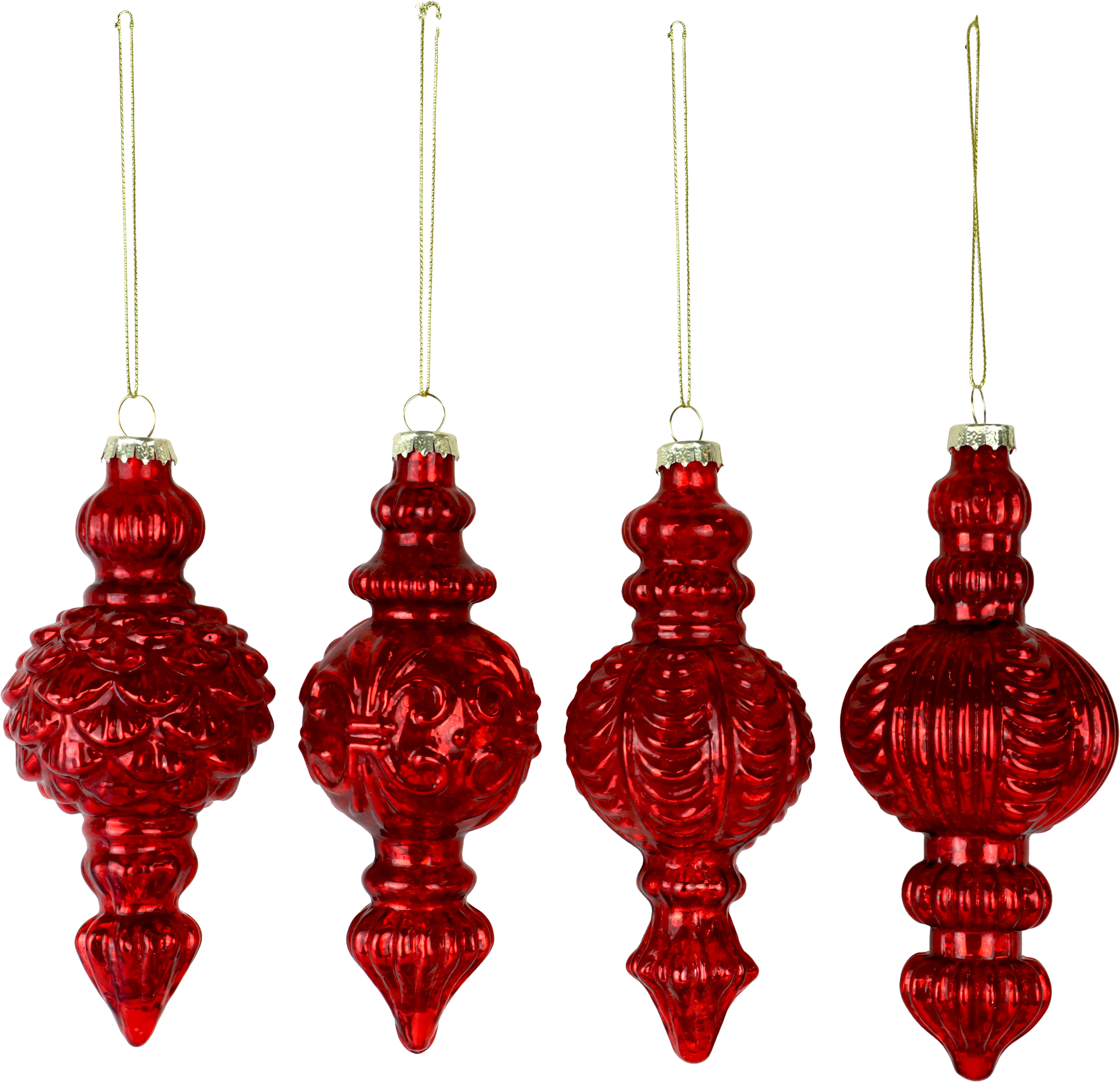 6574 ADORNOS DE VIDRIO RUBINGLANZ  S/4