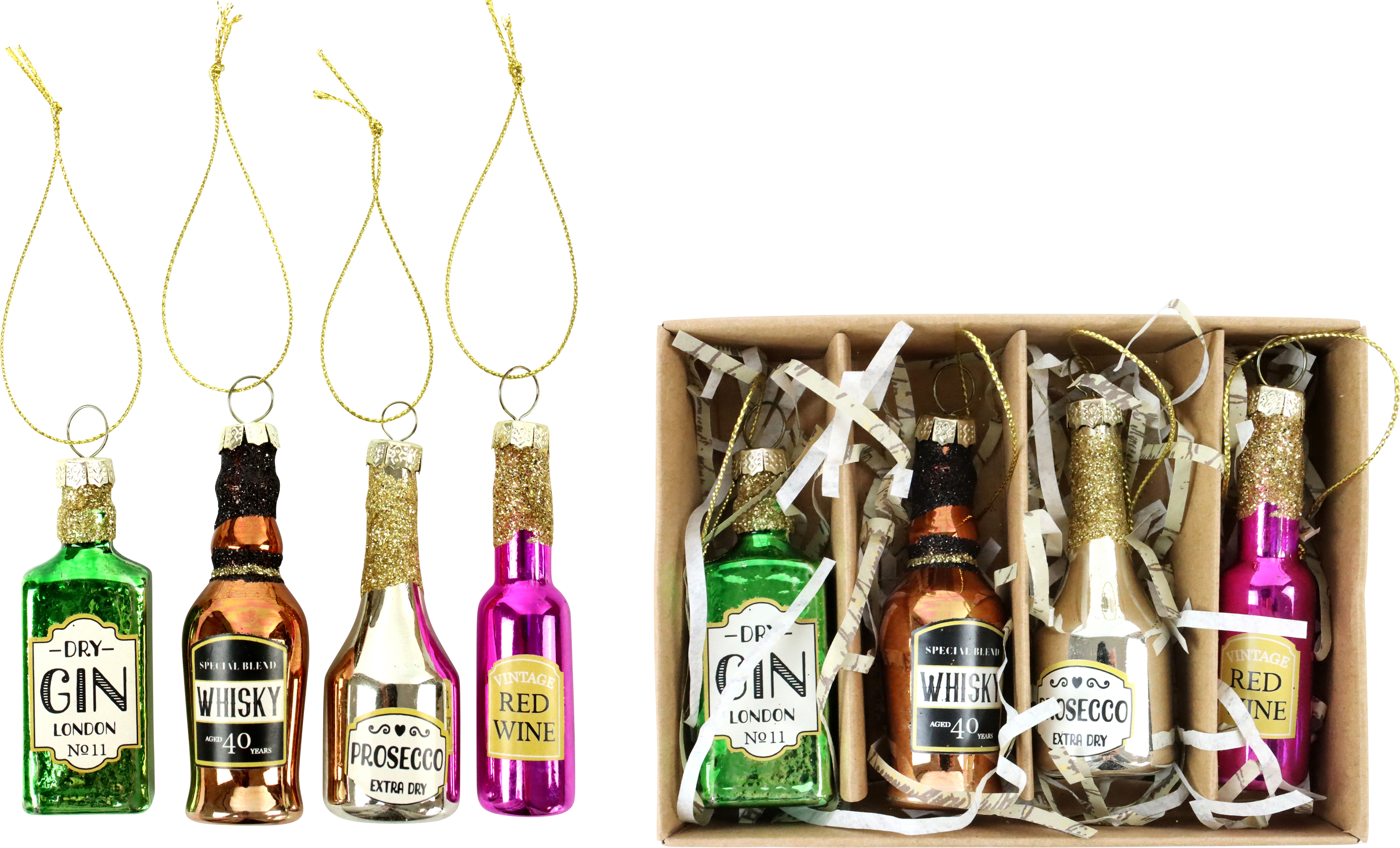 6608 GIOIELLI IN VETRO BOTTLES  4PZ