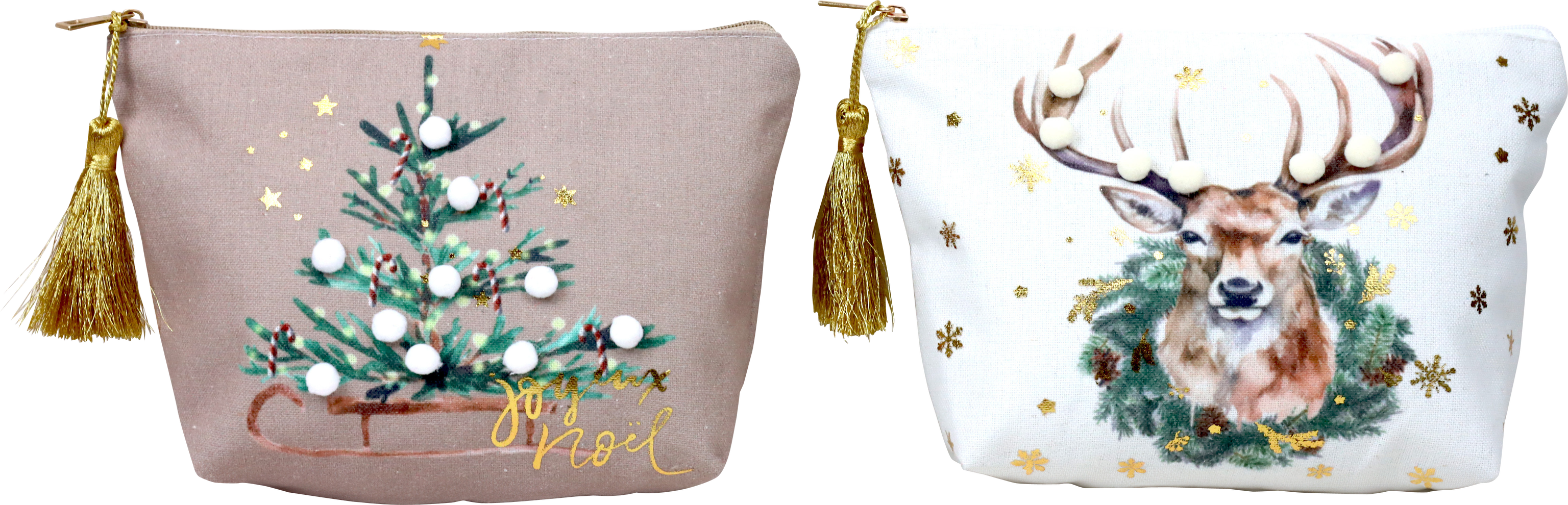 6660 ZIPBAGS CHRISTMAS GROVE  S/2