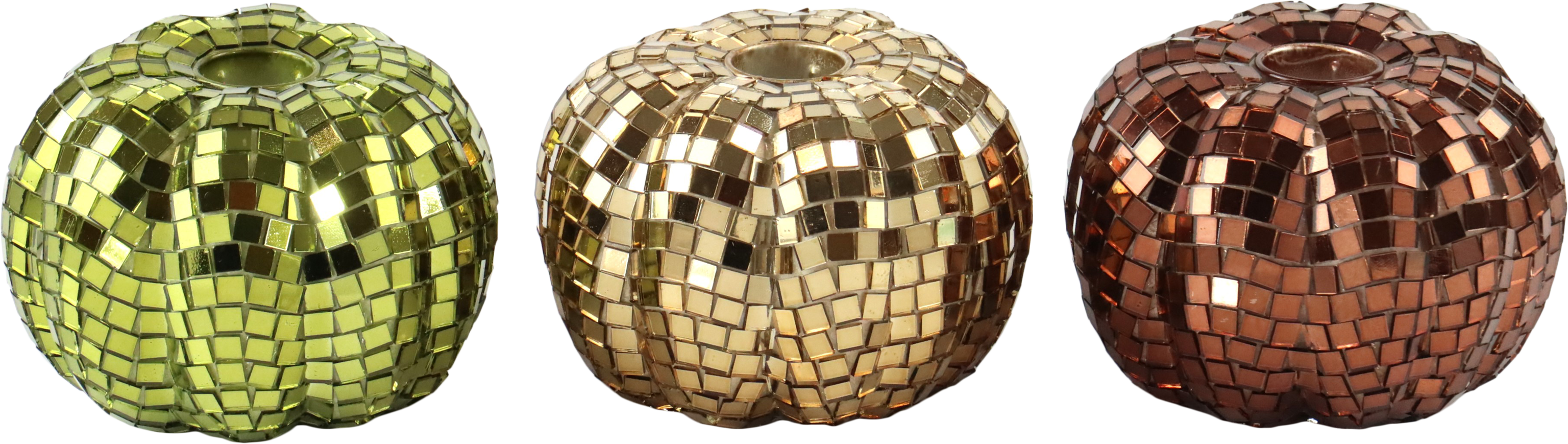 6679 CANDLE HOLDER PUMPKIN GLOW  S/3