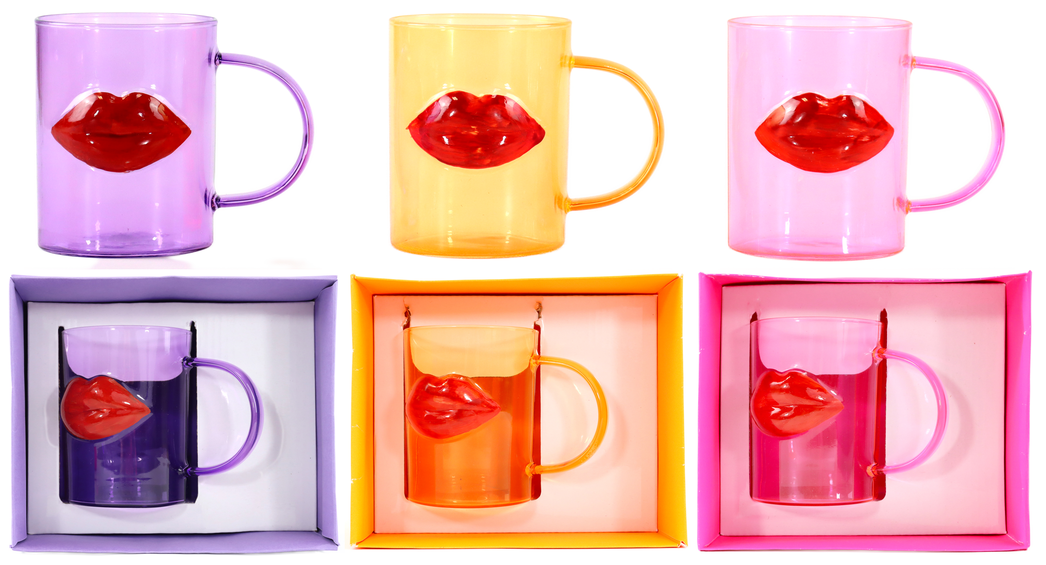 6700 GLASSMUGS IN BOX BISOU  S/3