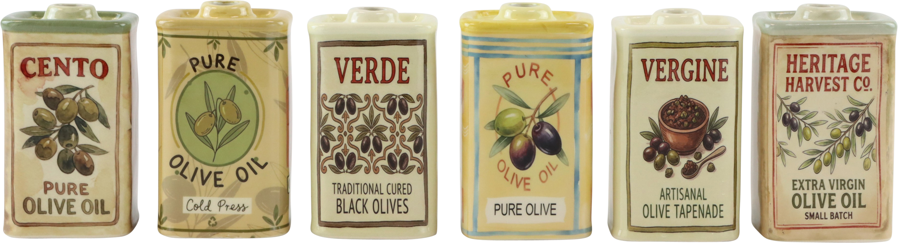 6928 VASES OLIVE GARDEN  S/6