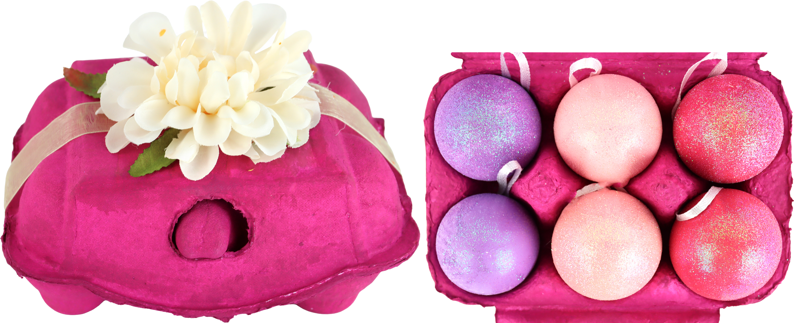 7227 EGGBOX FLORAL NEST  S/6