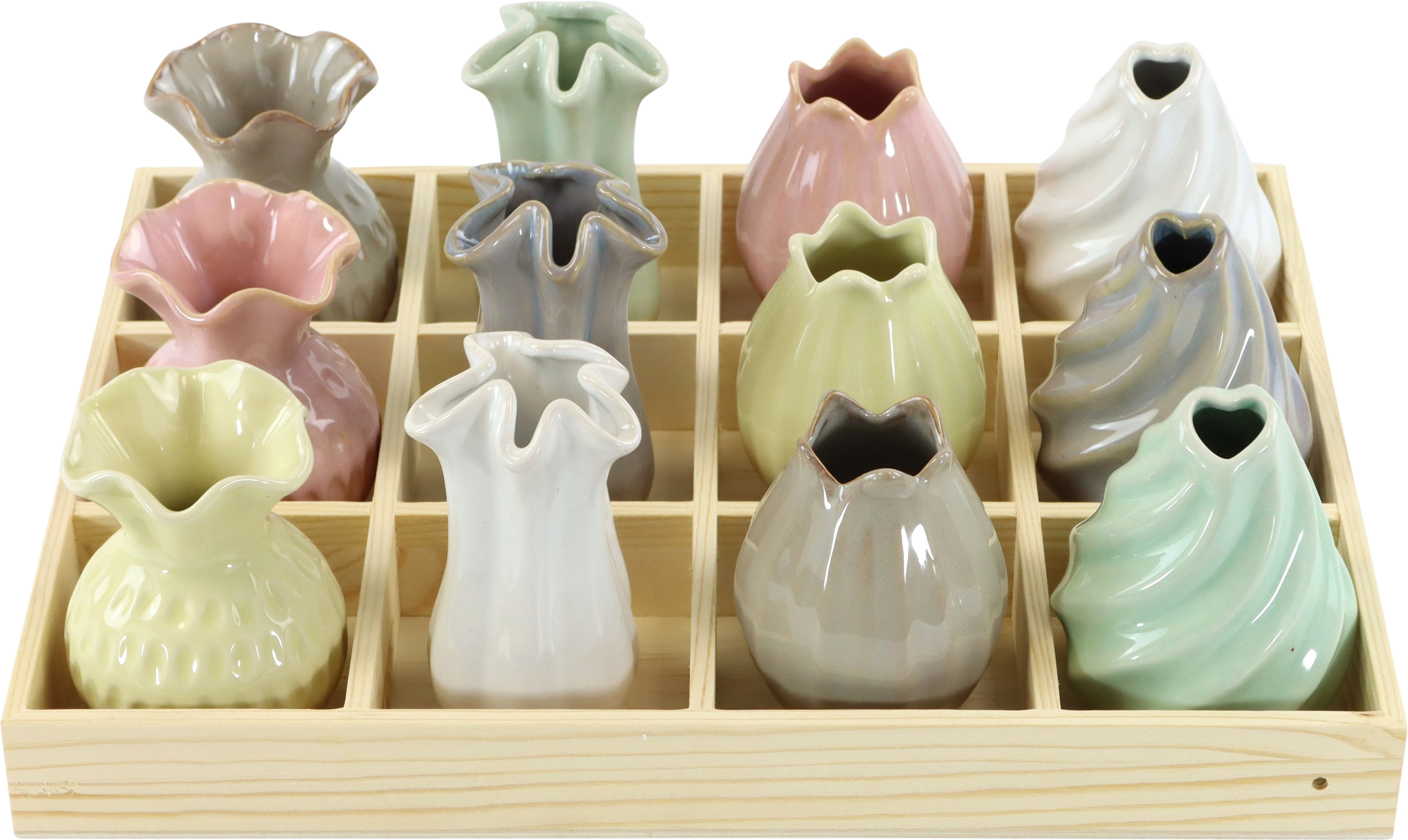 7266 VASES IN DISPLAY BLOM  S/12