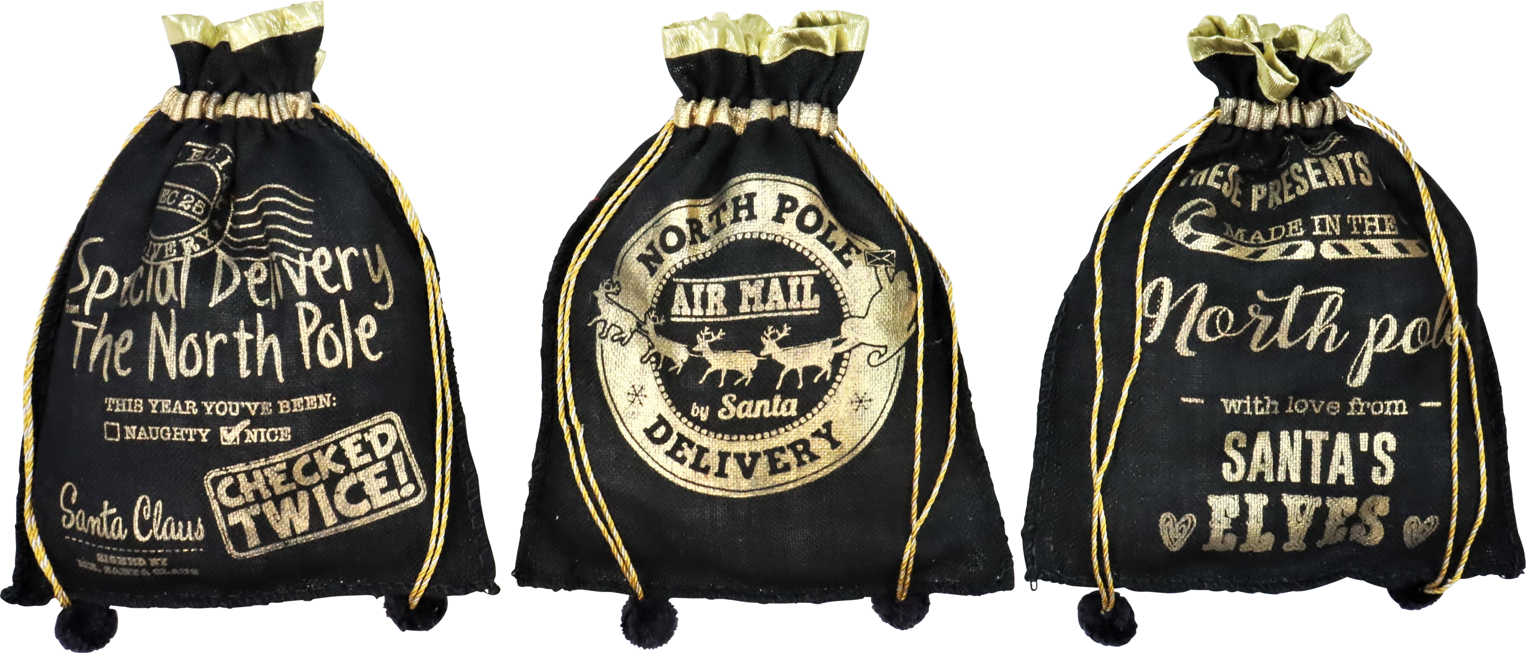 7382 BORSE NATALIZIE LUXURY XMAS  3PZ