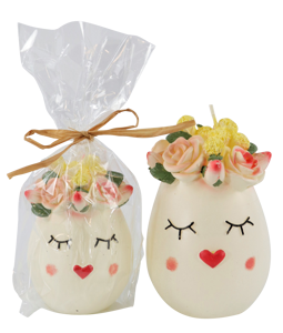7574 CANDLES MISSY EGG  S/2