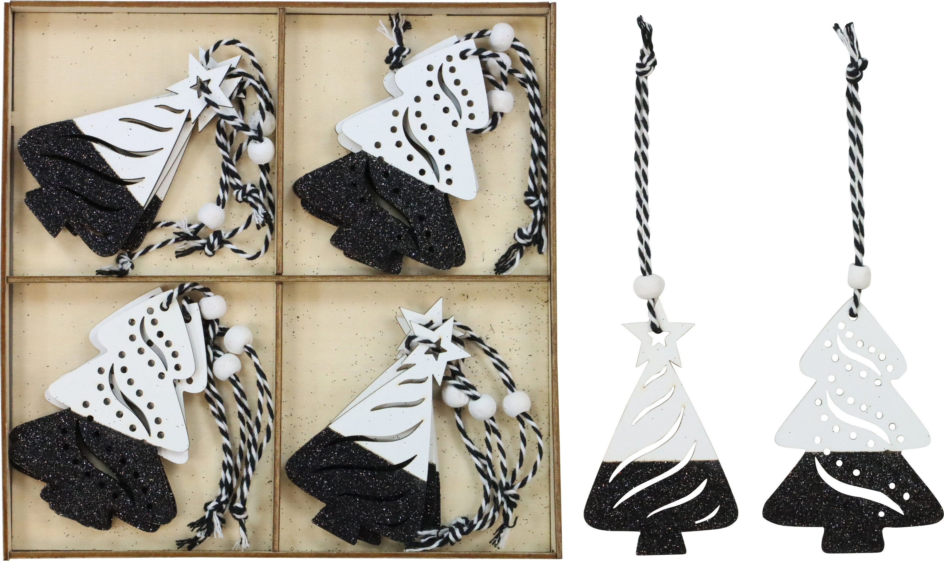 7818 COLGANTES MADERA  STERNBÄUME  S/12