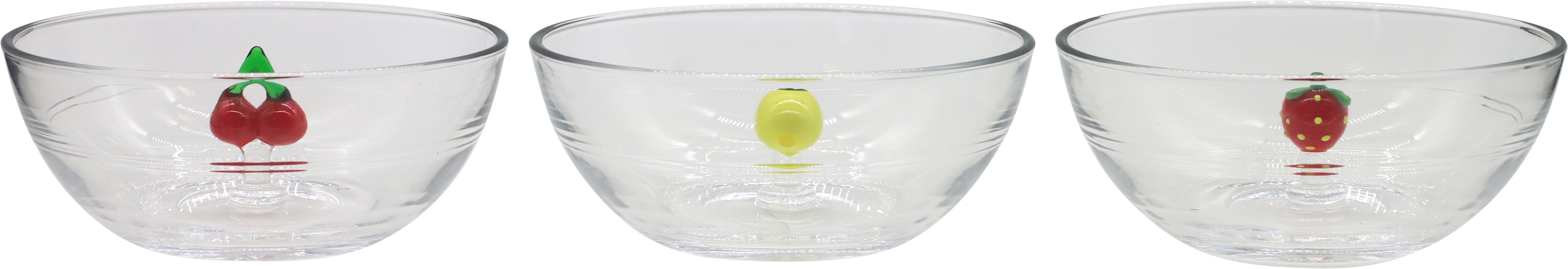 7891 BOLS DE CRISTAL FRUITS  S/3